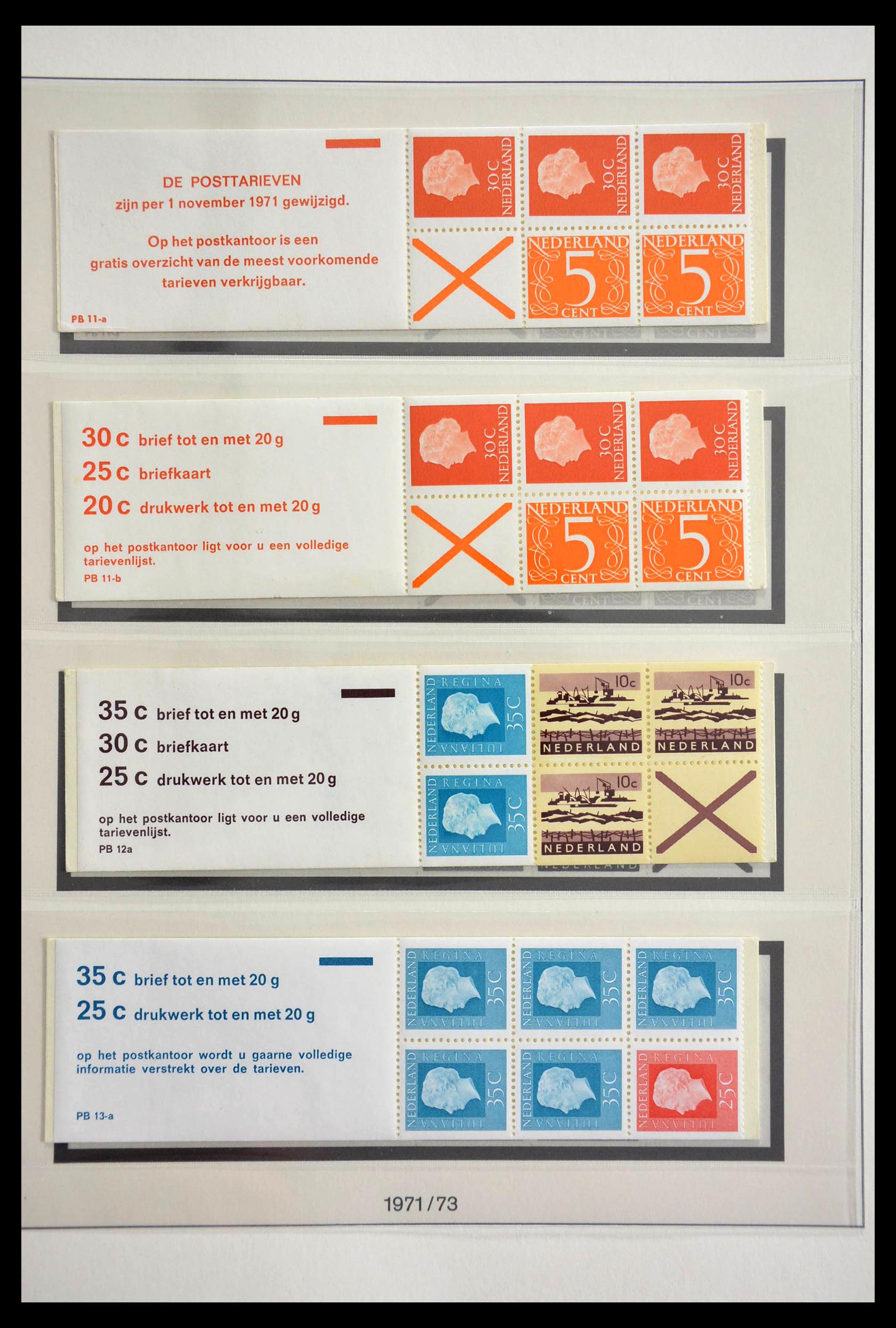 13085 011 - 13085 Netherlands stamp booklets 1964-1990.