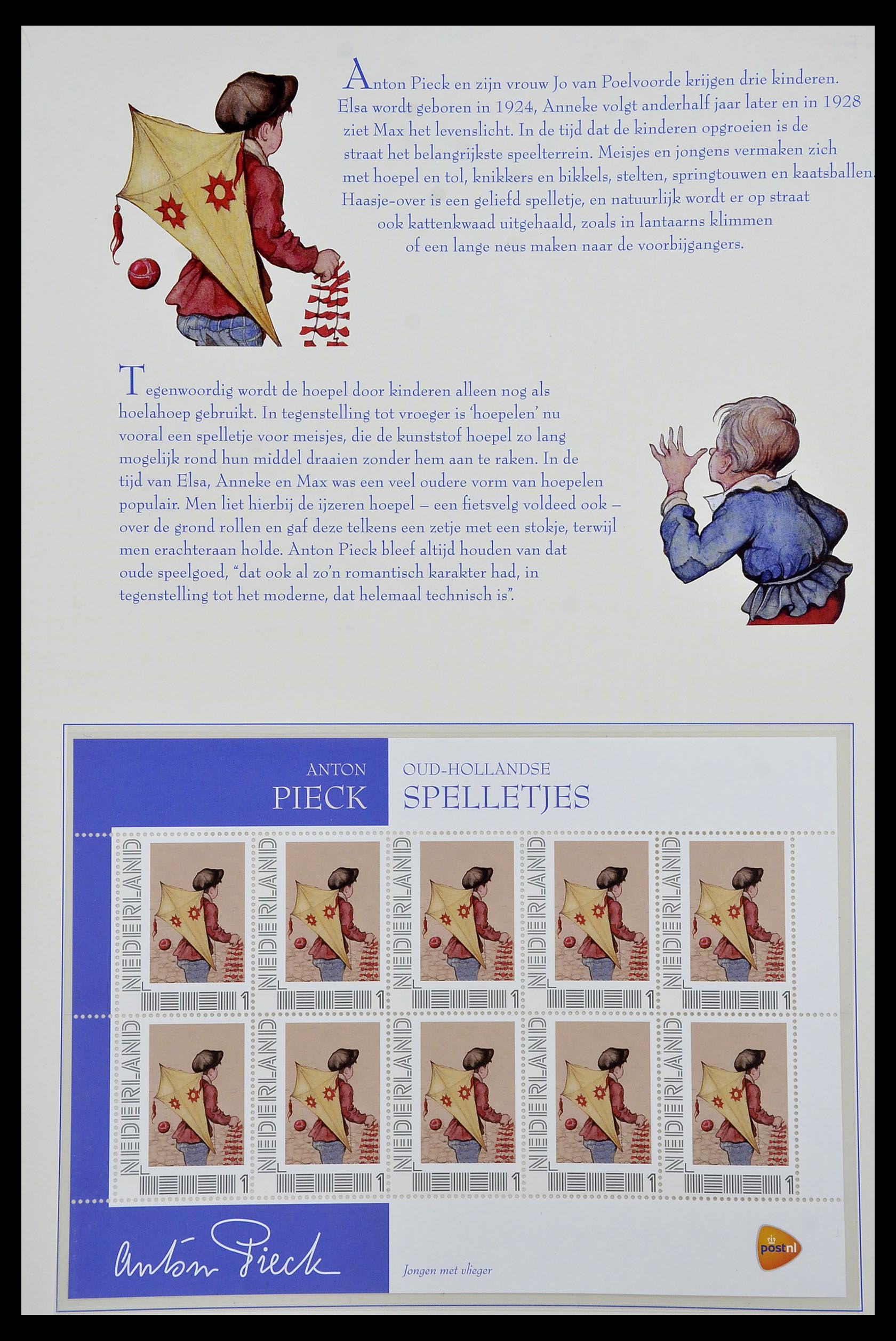13133 053 - Postzegelverzameling 13133 Nederland Anton Pieck.