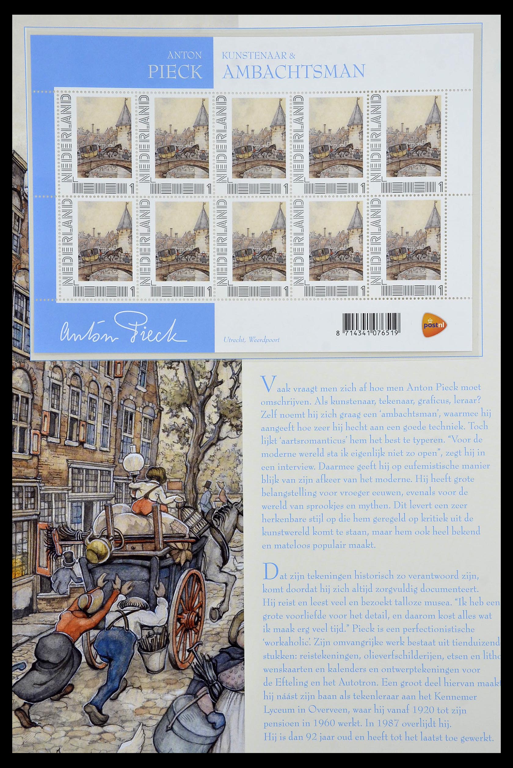 13133 070 - Postzegelverzameling 13133 Nederland Anton Pieck.