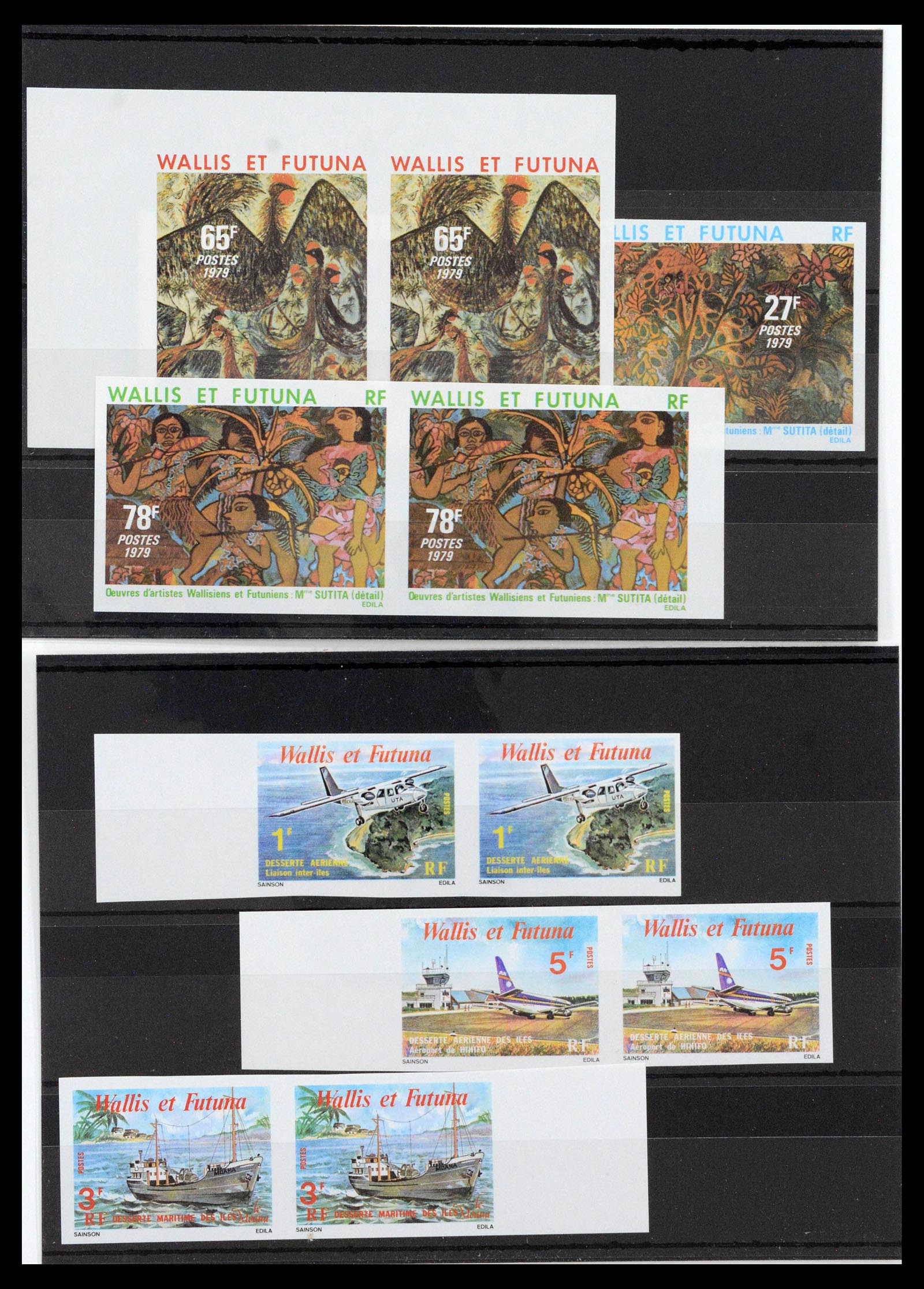 13139 0003 - Stamp collection 13139 Wallis et Futuna imperf 1977-1997.