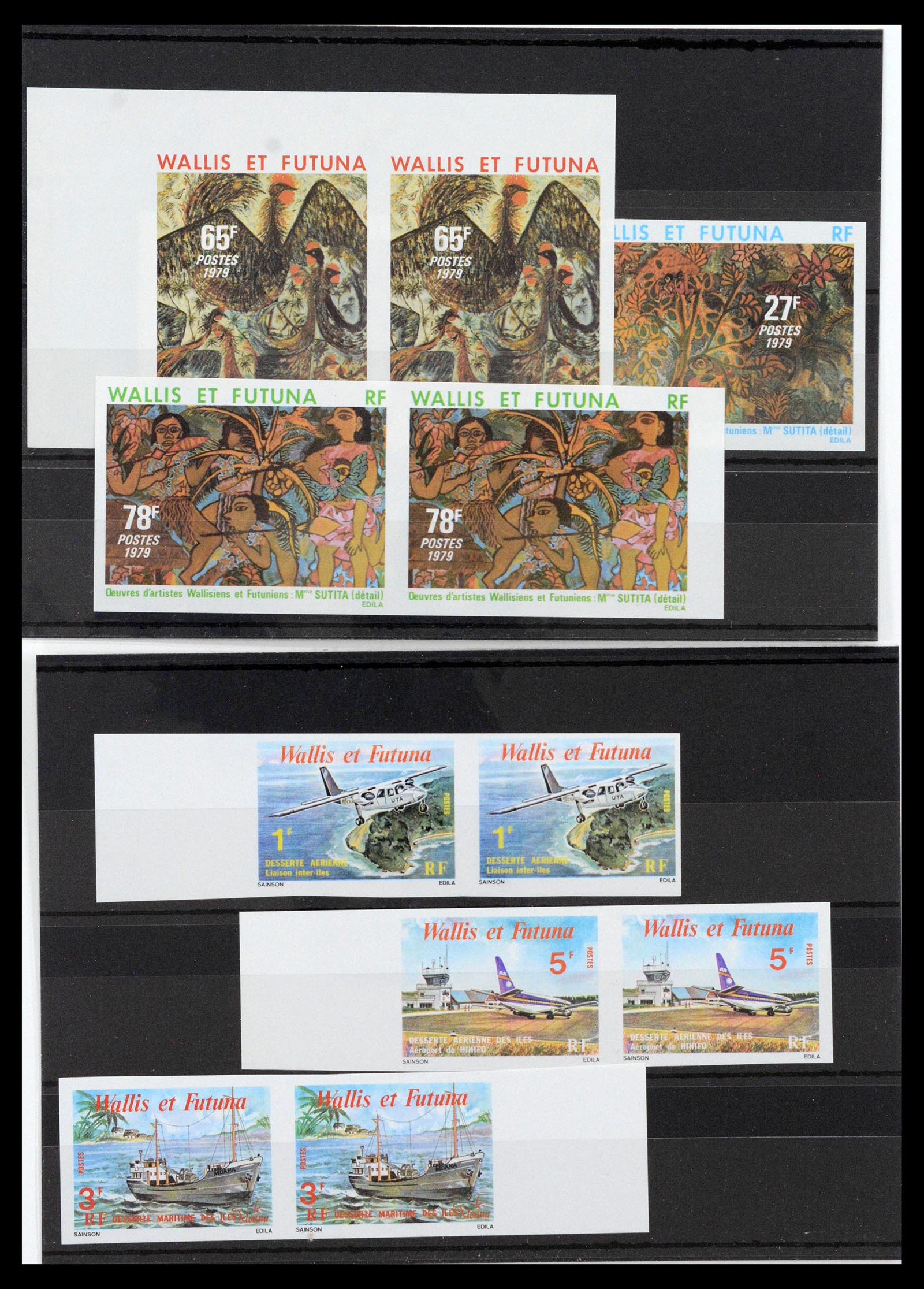 13139 0003 - Postzegelverzameling 13139 Wallis et Futuna ongetand 1977-1997, 13139 0003 - Postzegelverzameling 13139 Wallis et Futuna ongetand 1977-1997,