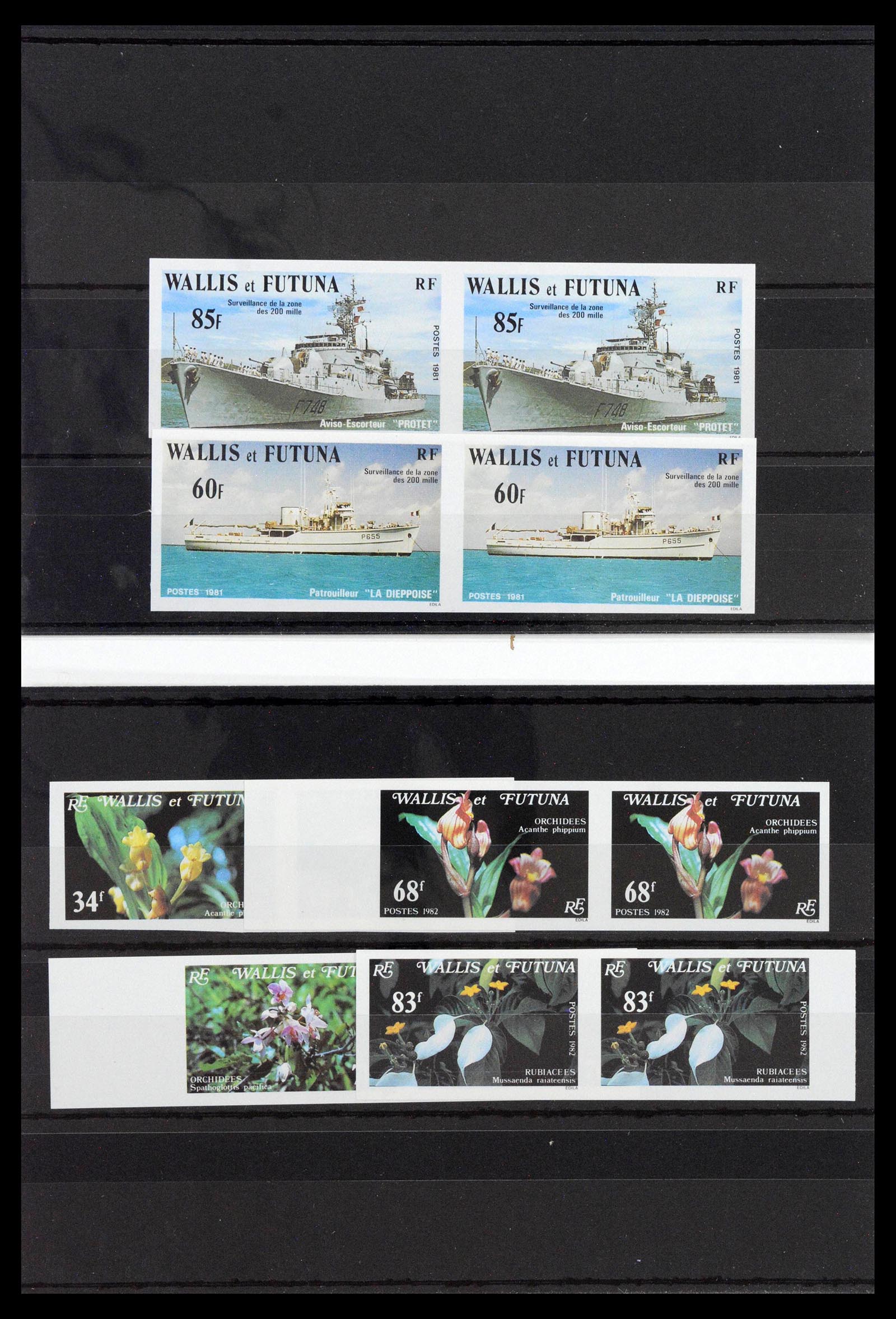 13139 0007 - Postzegelverzameling 13139 Wallis et Futuna ongetand 1977-1997,