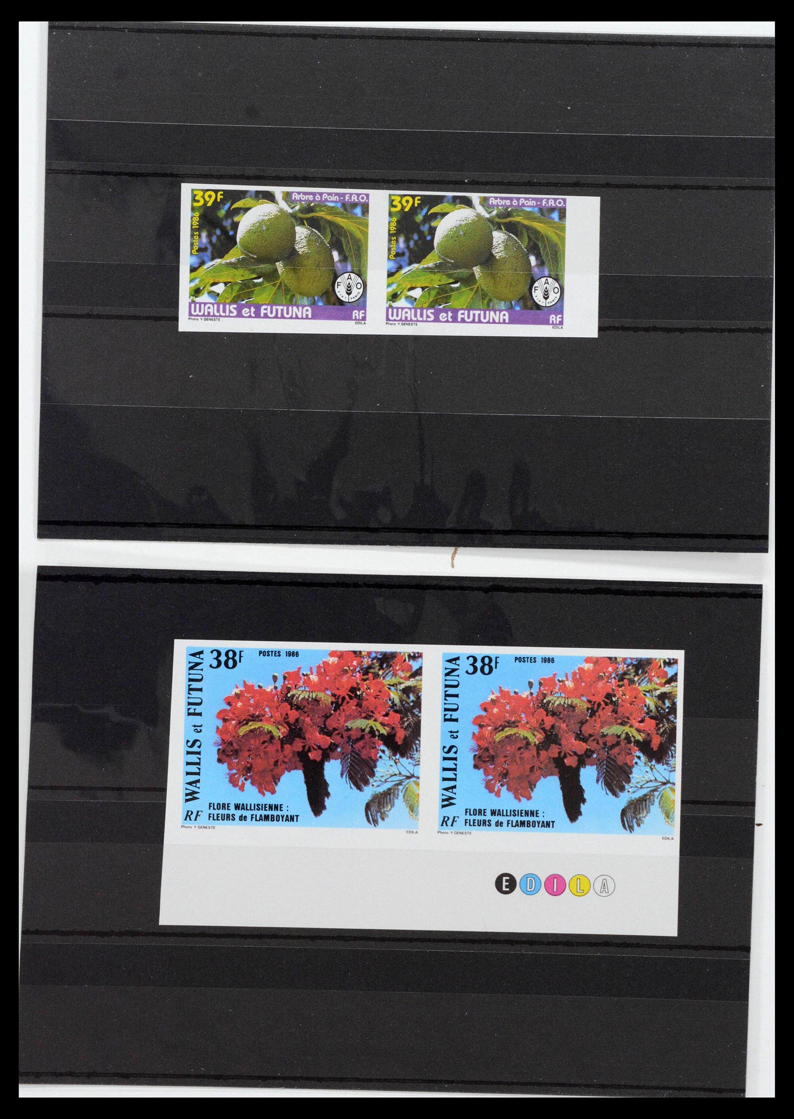 13139 0011 - Postzegelverzameling 13139 Wallis et Futuna ongetand 1977-1997,