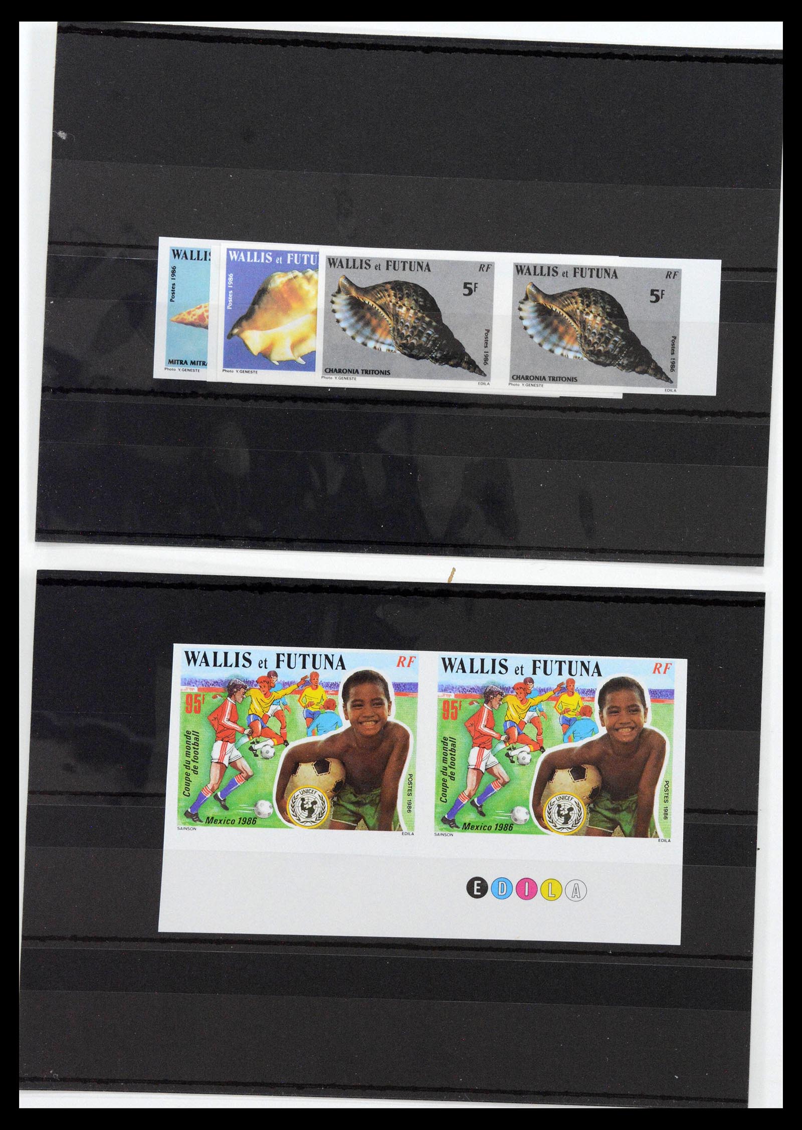 13139 0012 - Postzegelverzameling 13139 Wallis et Futuna ongetand 1977-1997,