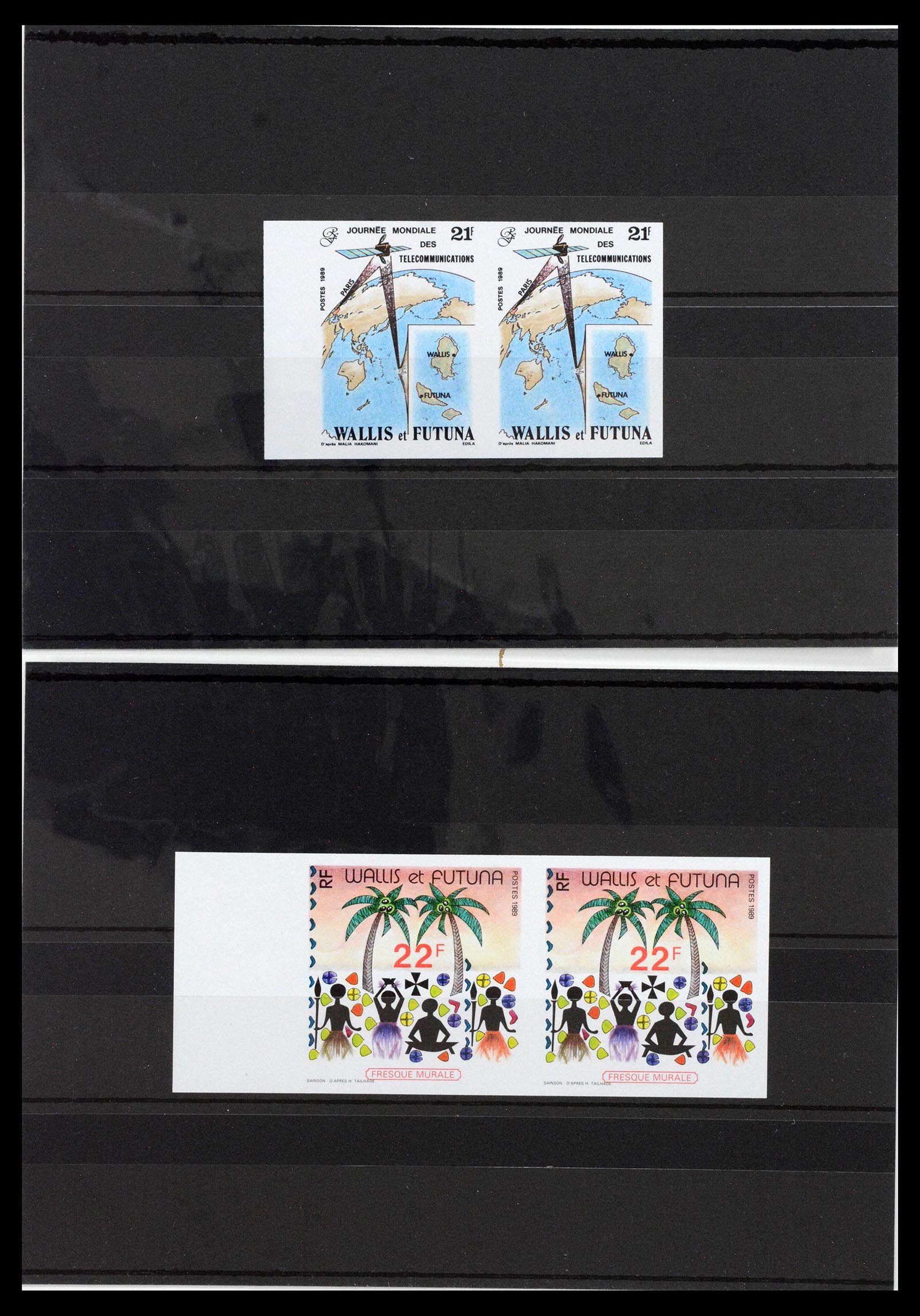 13139 0017 - Postzegelverzameling 13139 Wallis et Futuna ongetand 1977-1997,