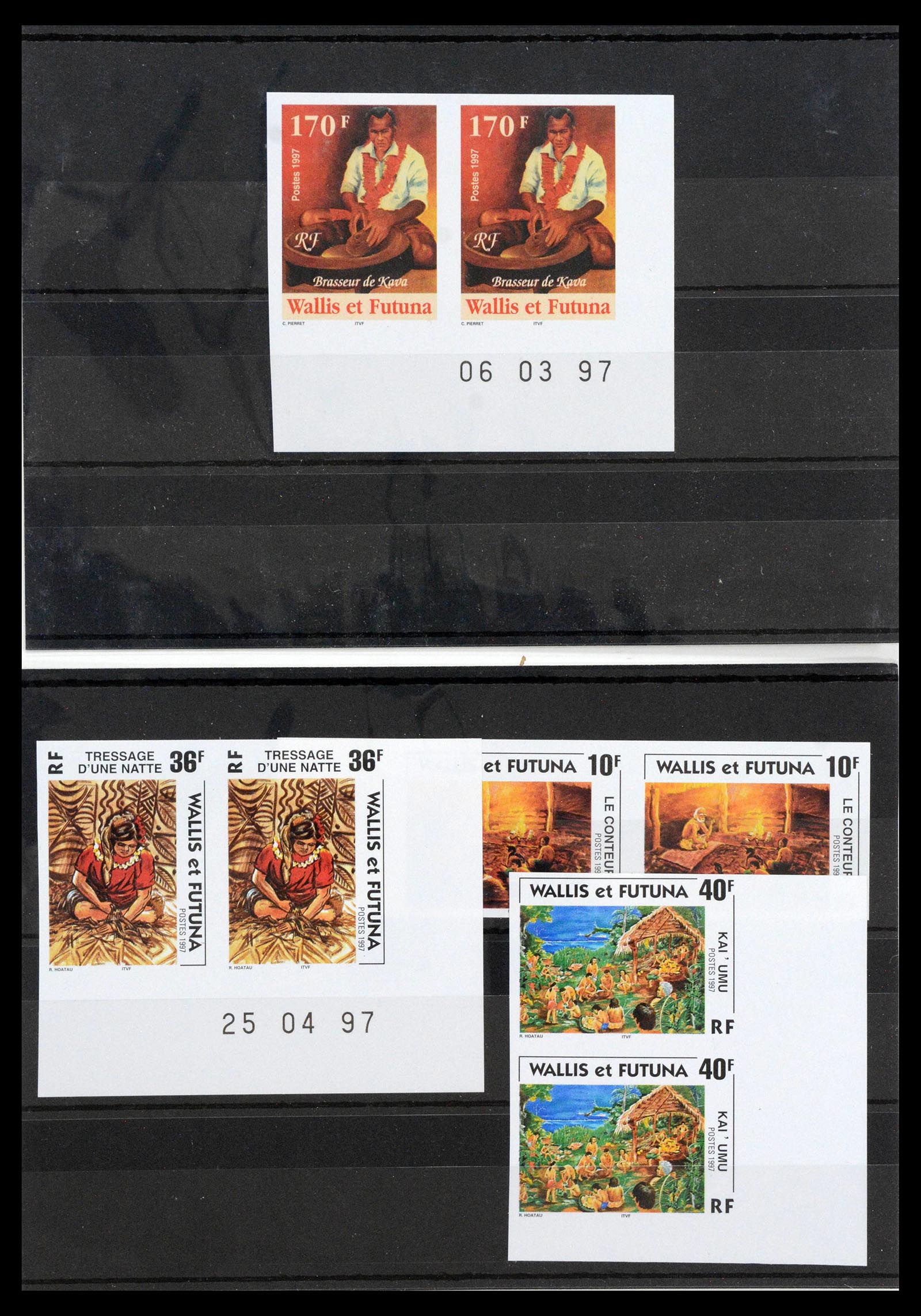 13139 0051 - Stamp collection 13139 Wallis et Futuna imperf 1977-1997.