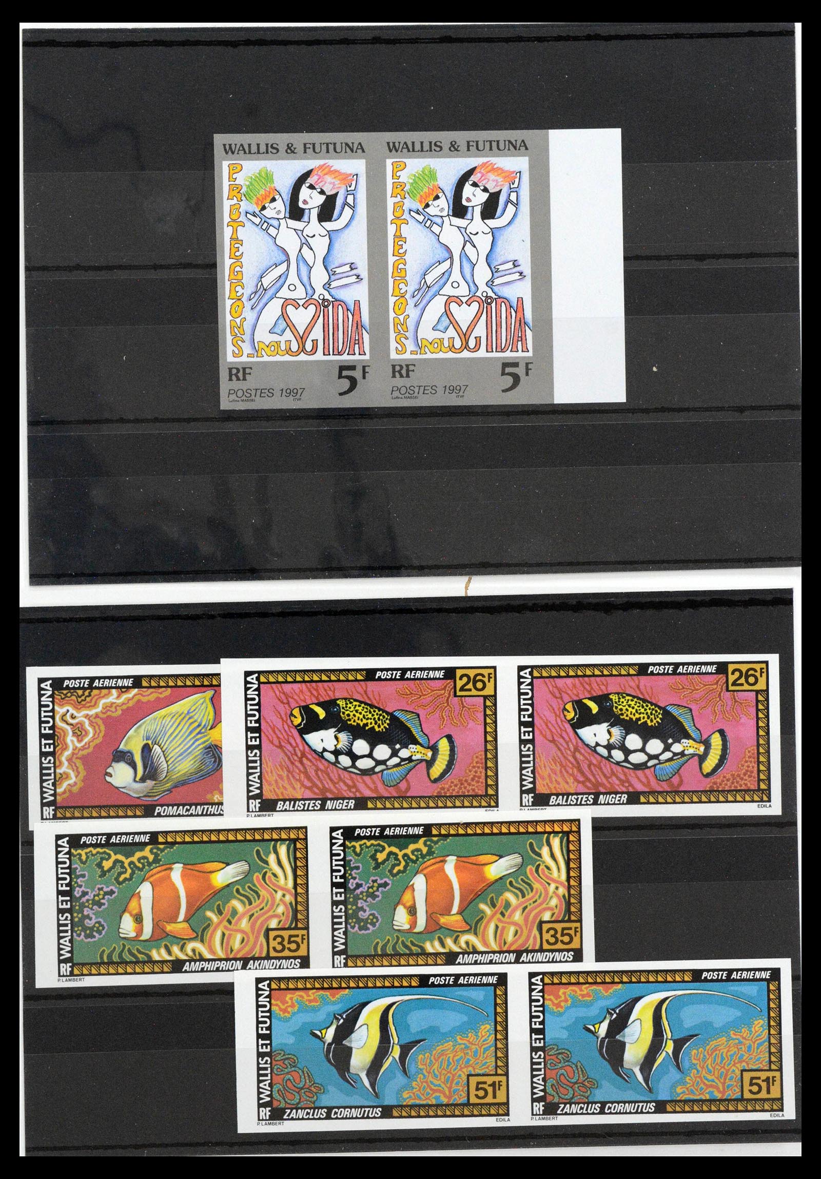 13139 0054 - Stamp collection 13139 Wallis et Futuna imperf 1977-1997.