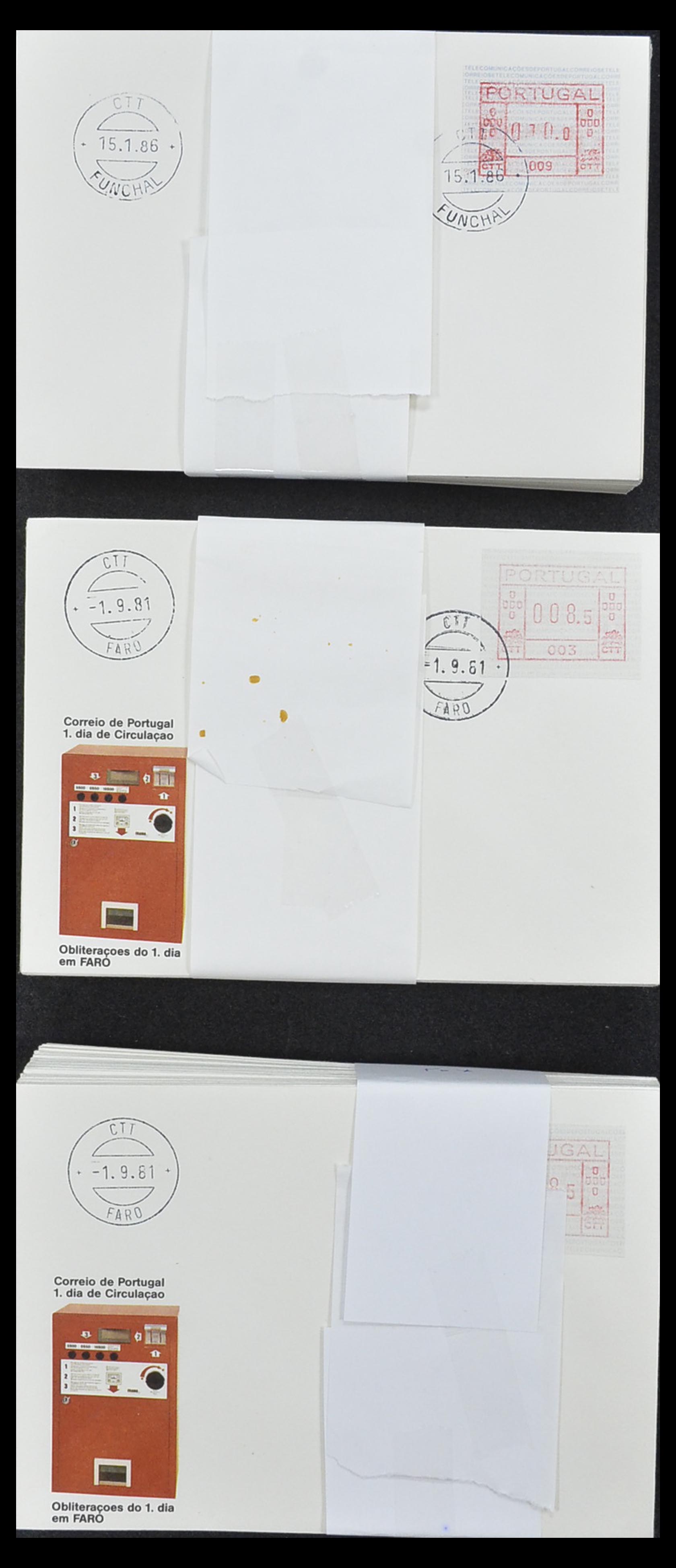 19008 005 - 19008 Portugal ATM stamps on first day cover 1981-1987.