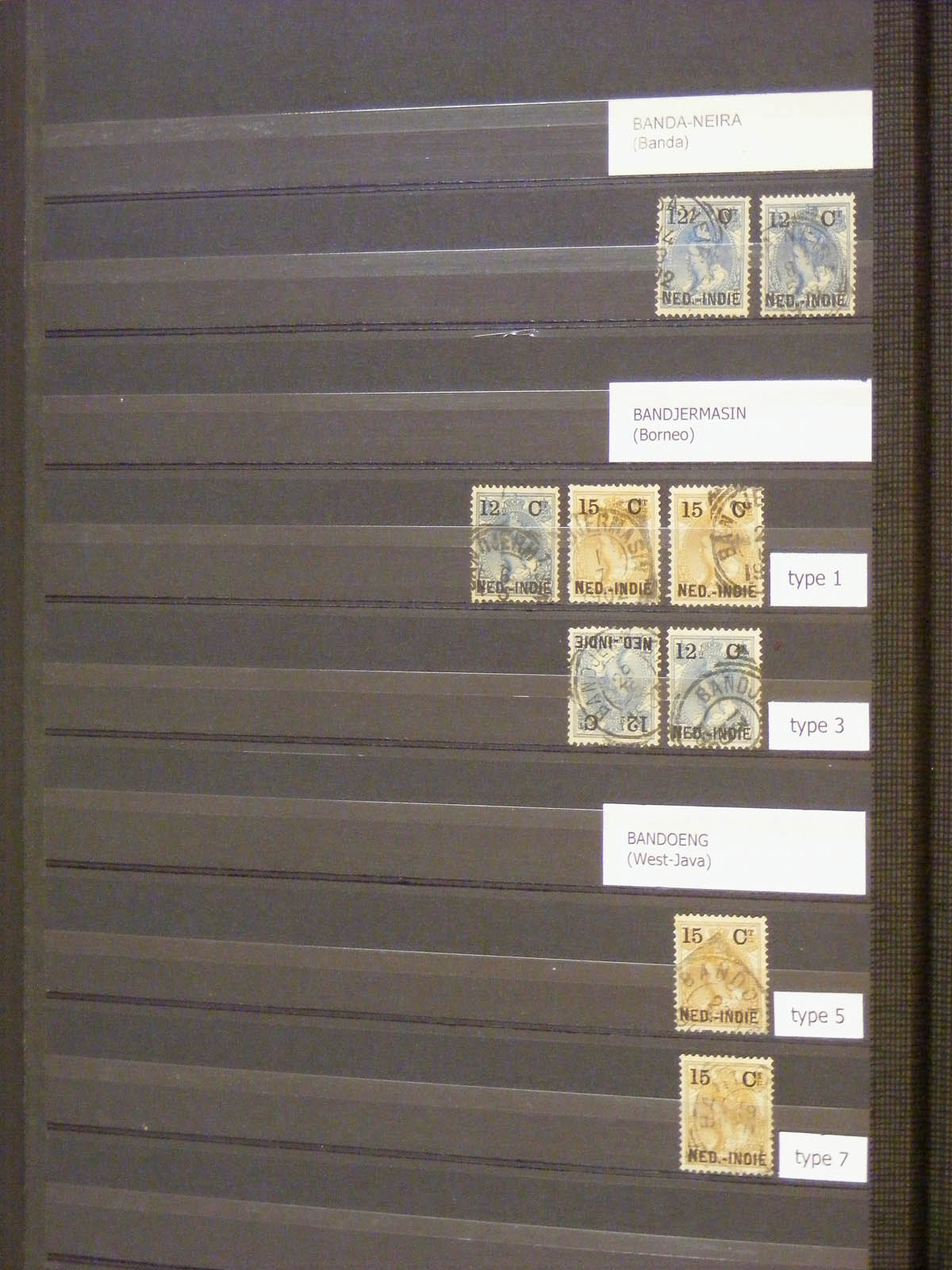 19296 002 - 19296 Nederlands Indië vierkant stempels.