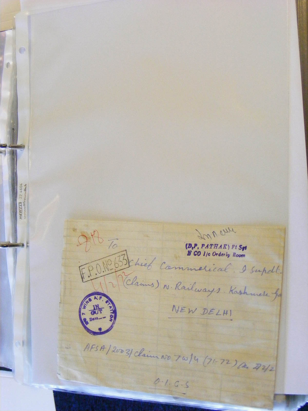 19584-1 009 - 19584 India dienst brieven.