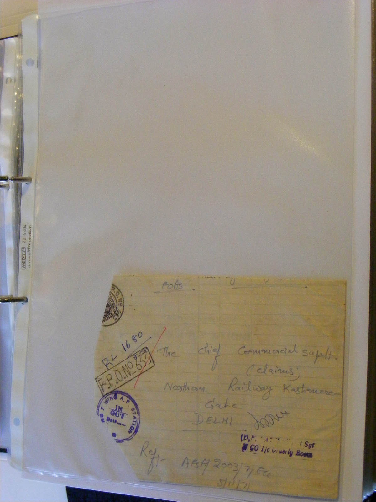 19584-1 015 - 19584 India dienst brieven.