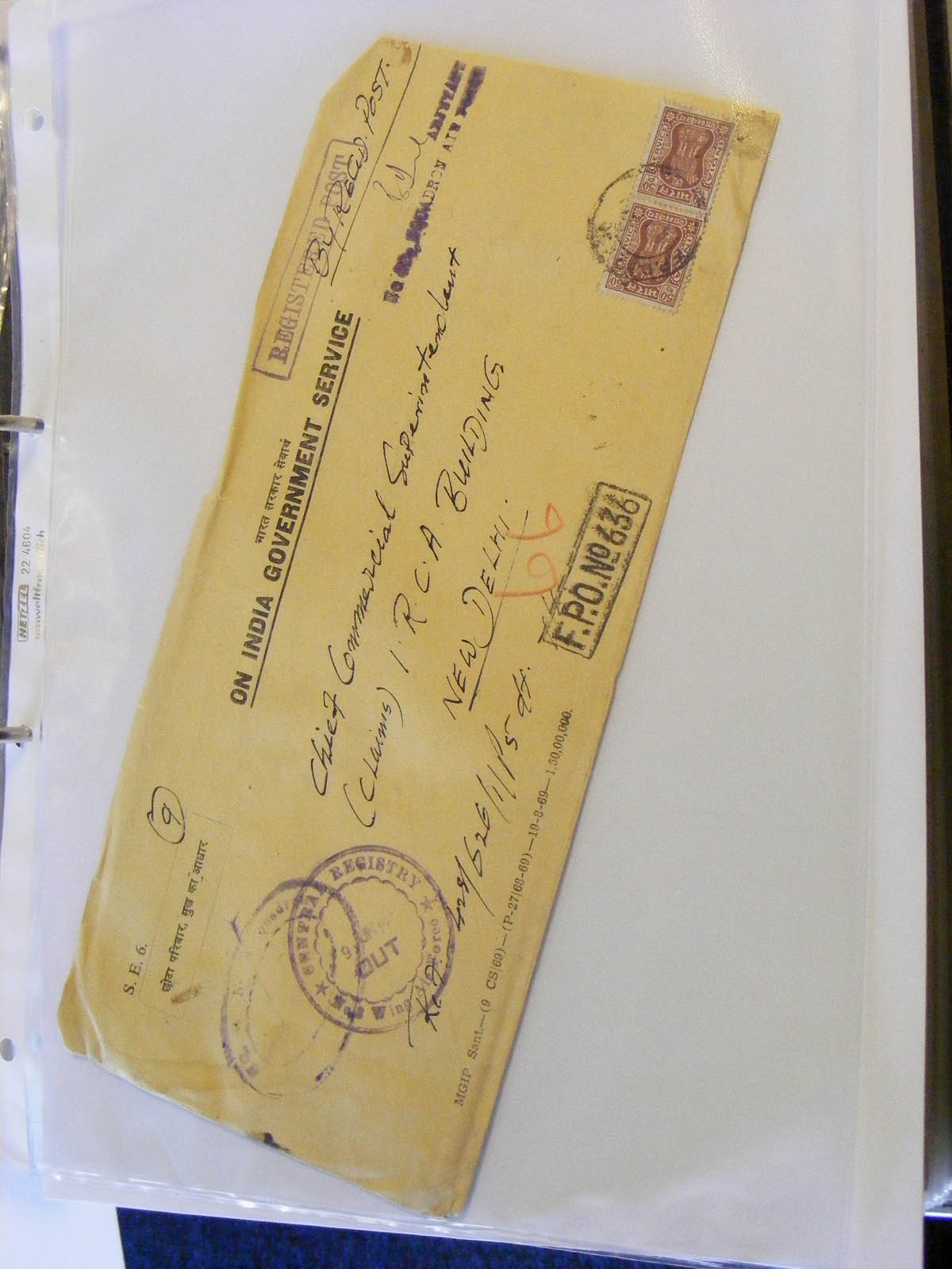 19584-1 061 - 19584 India dienst brieven.