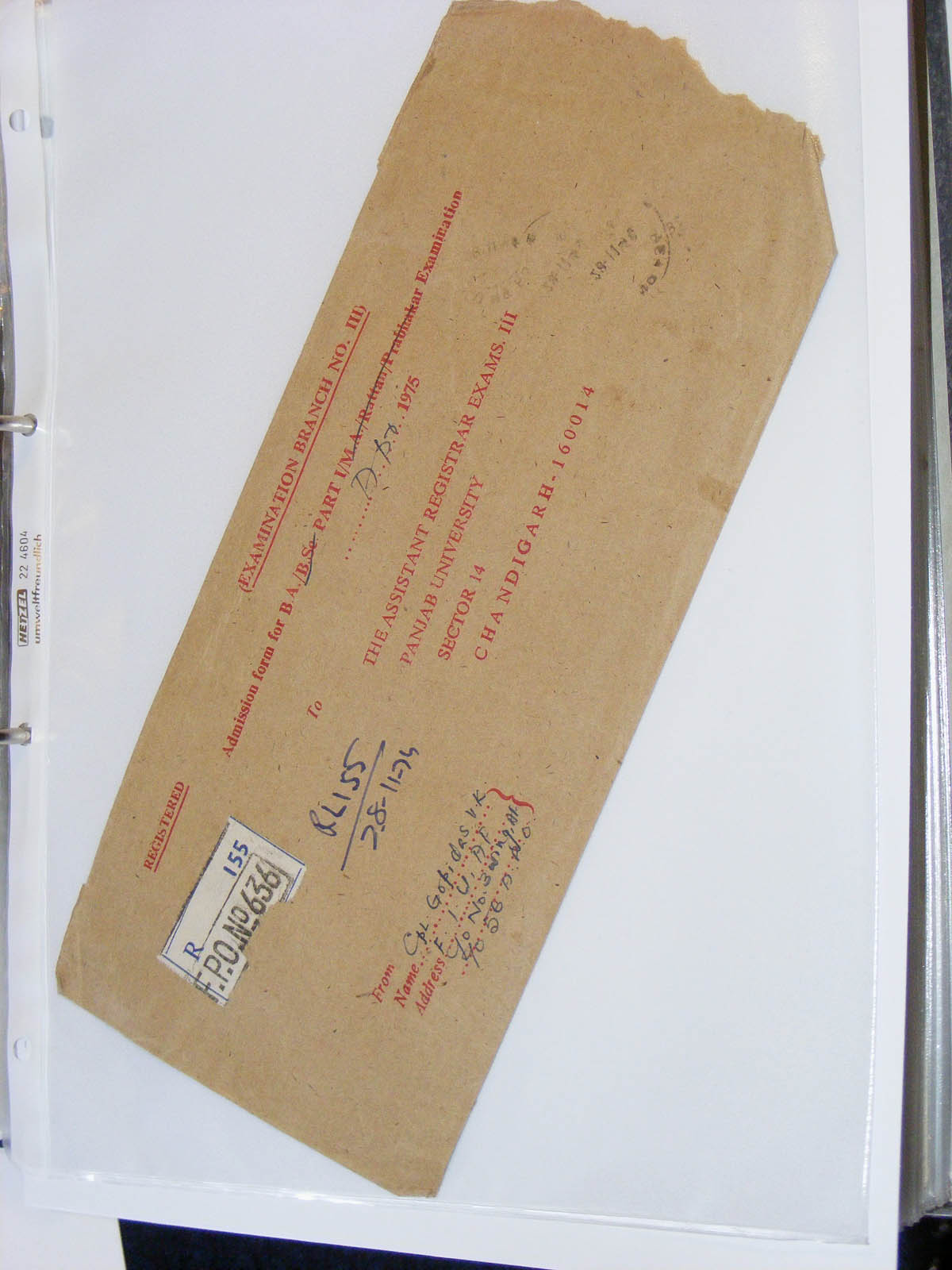 19584-1 063 - 19584 India dienst brieven.