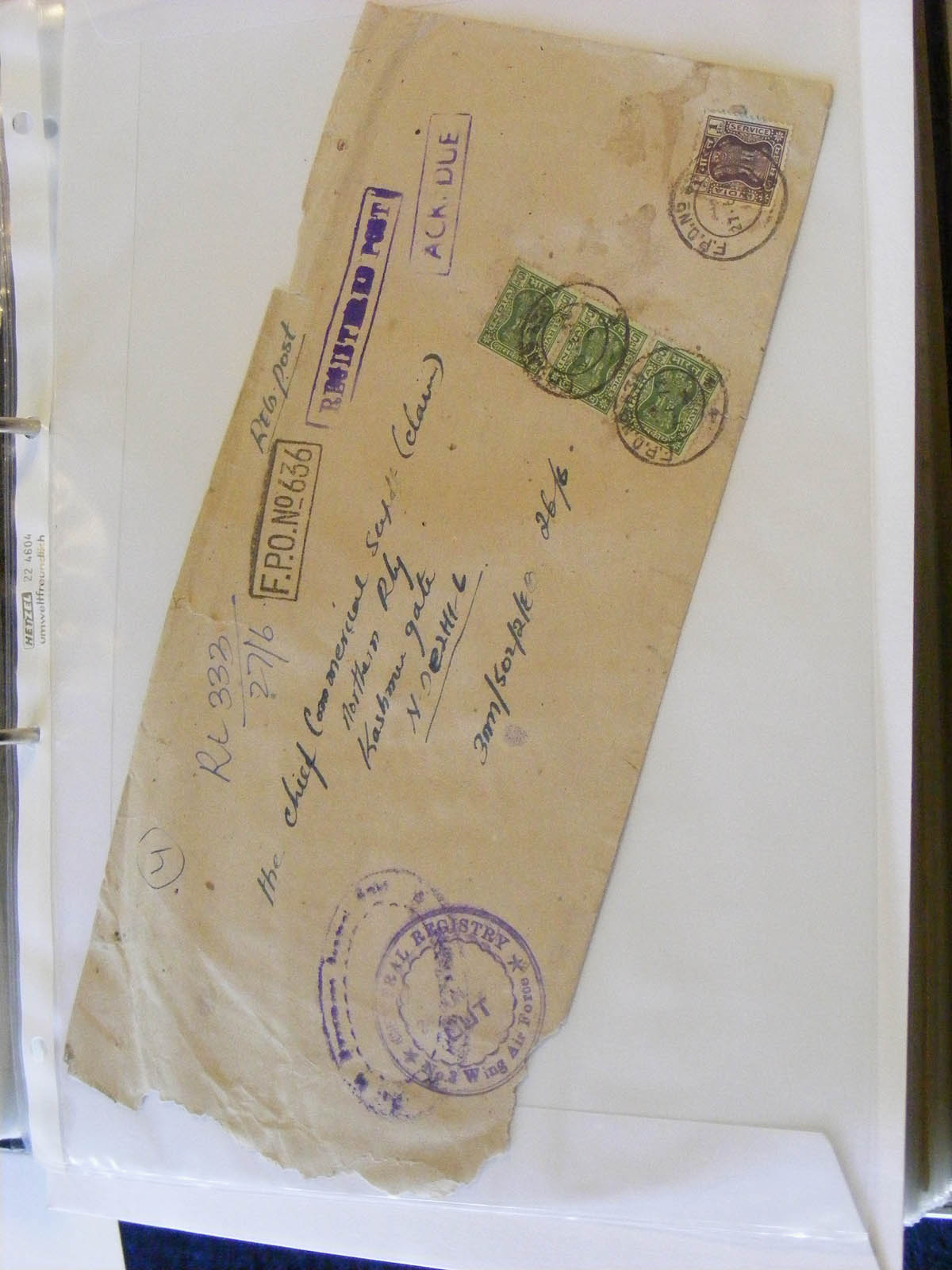 19584-1 079 - 19584 India dienst brieven.