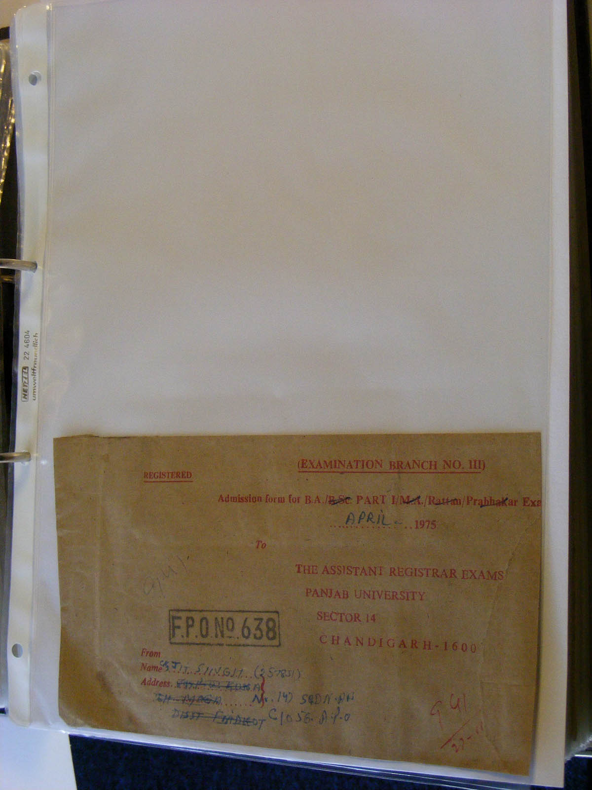 19584-1 095 - 19584 India dienst brieven.