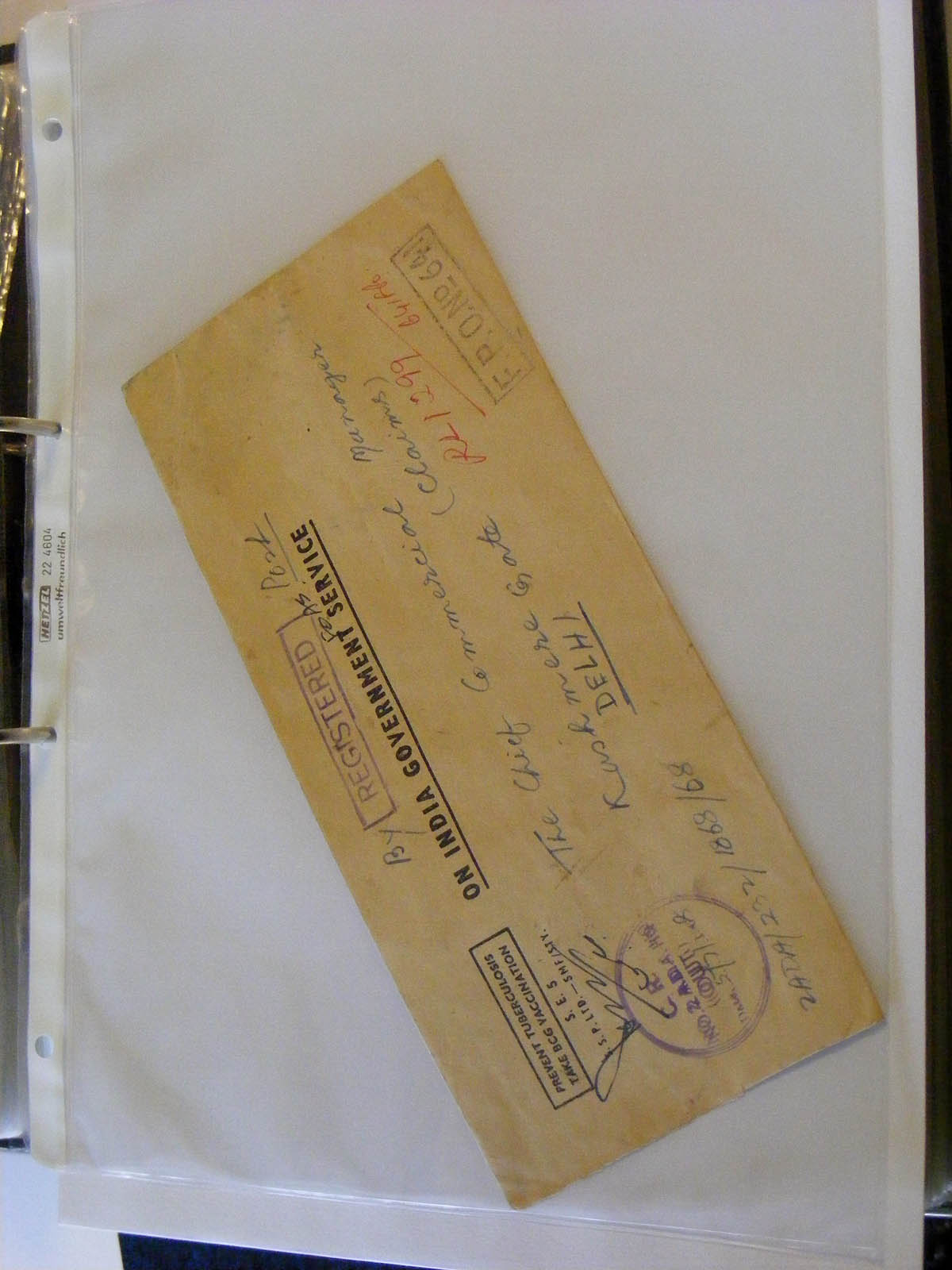 19584-1 109 - 19584 India dienst brieven.
