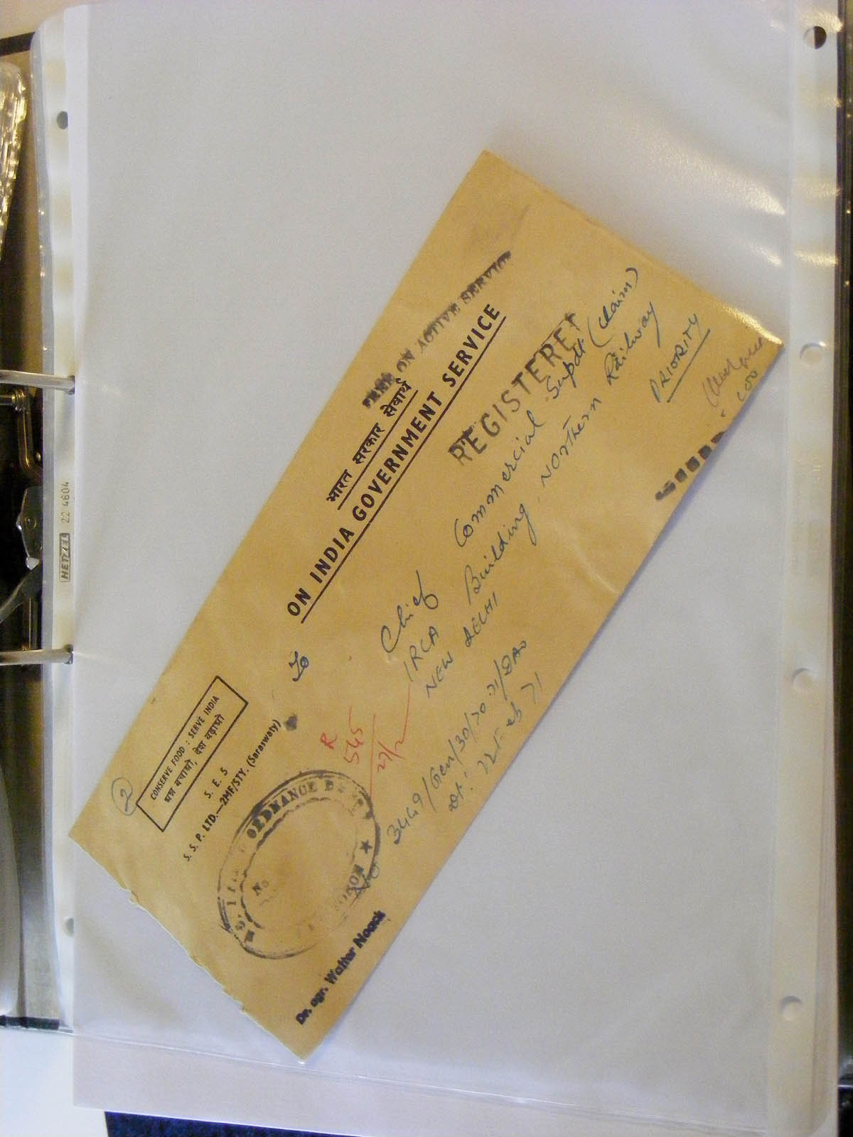 19584-1 154 - 19584 India dienst brieven.