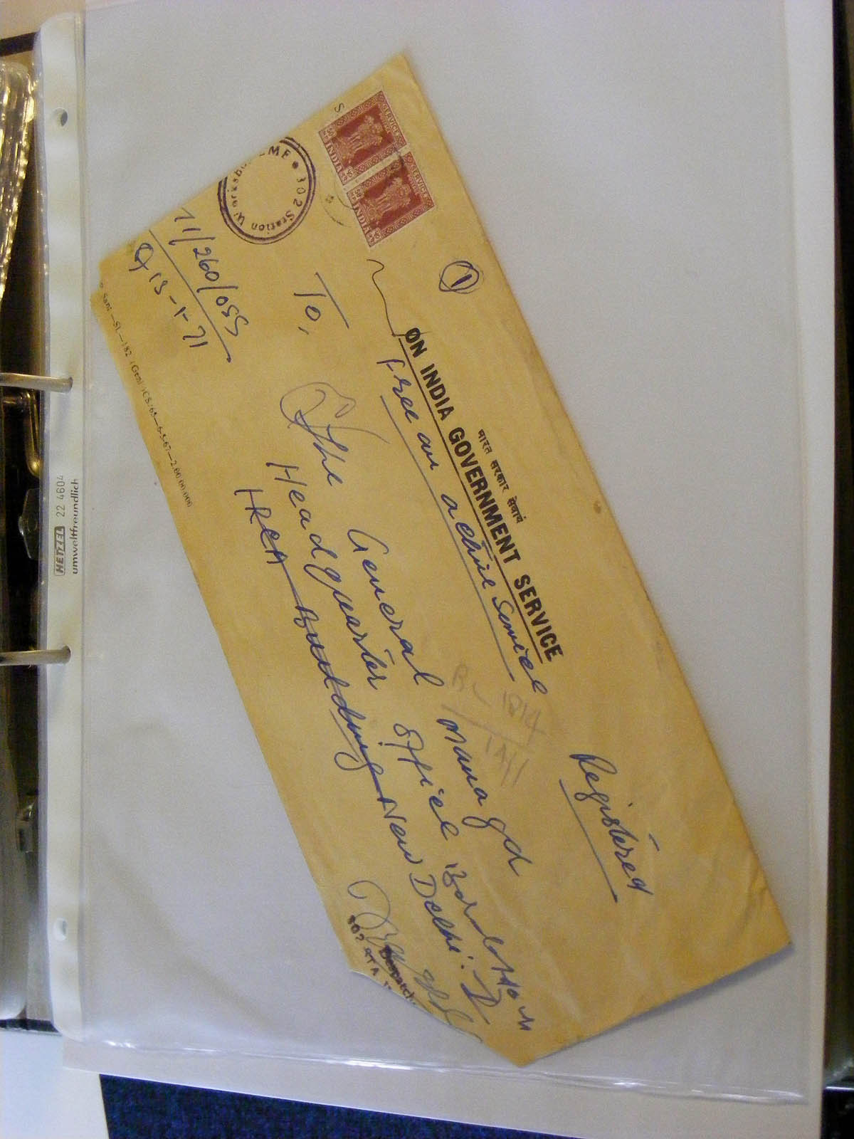 19584-1 159 - 19584 India dienst brieven.
