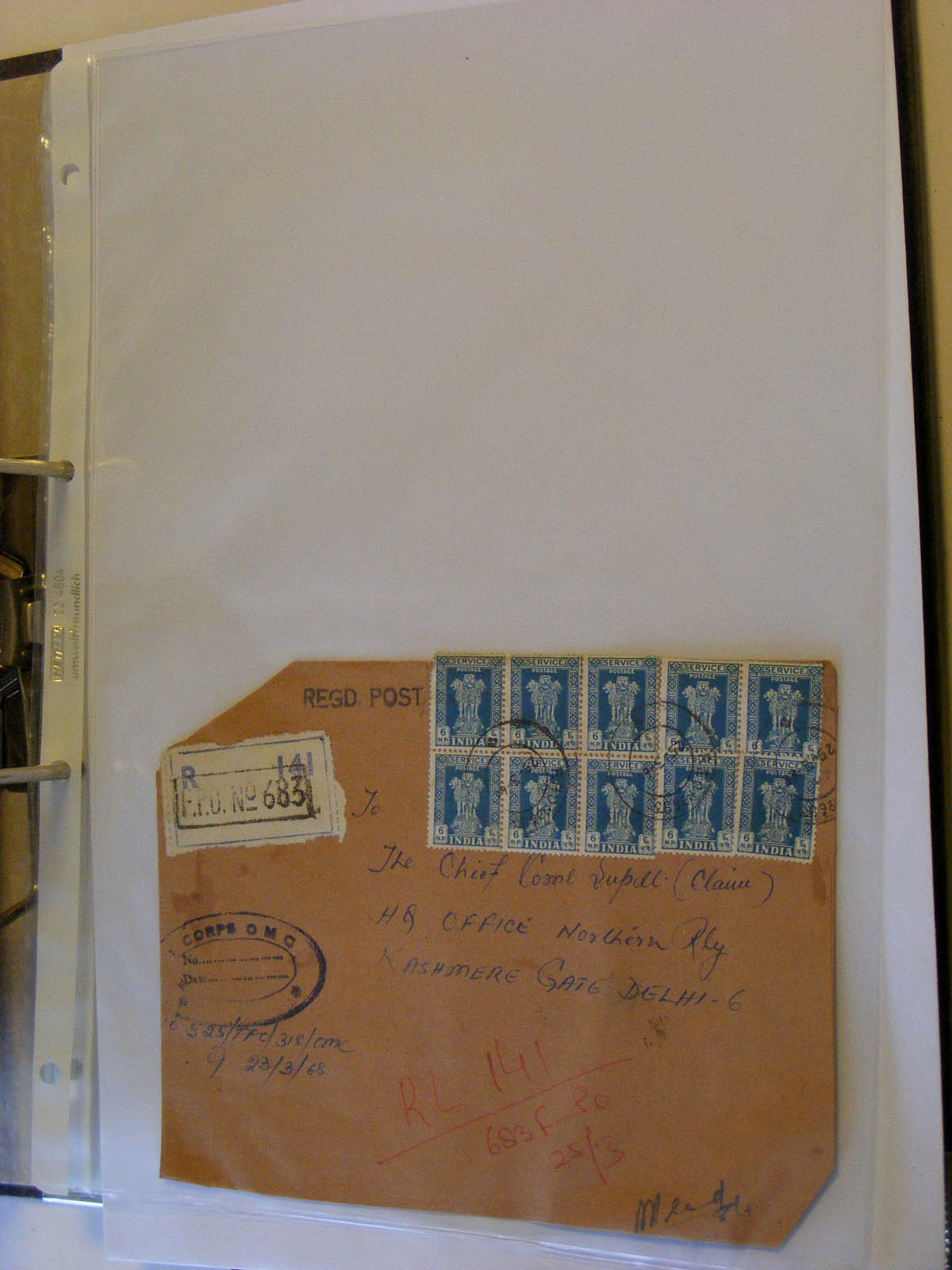 19584-2 261 - 19584 India dienst brieven.