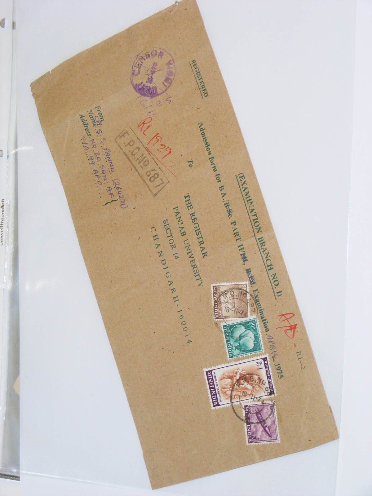 19584-2 291 - 19584 India dienst brieven.