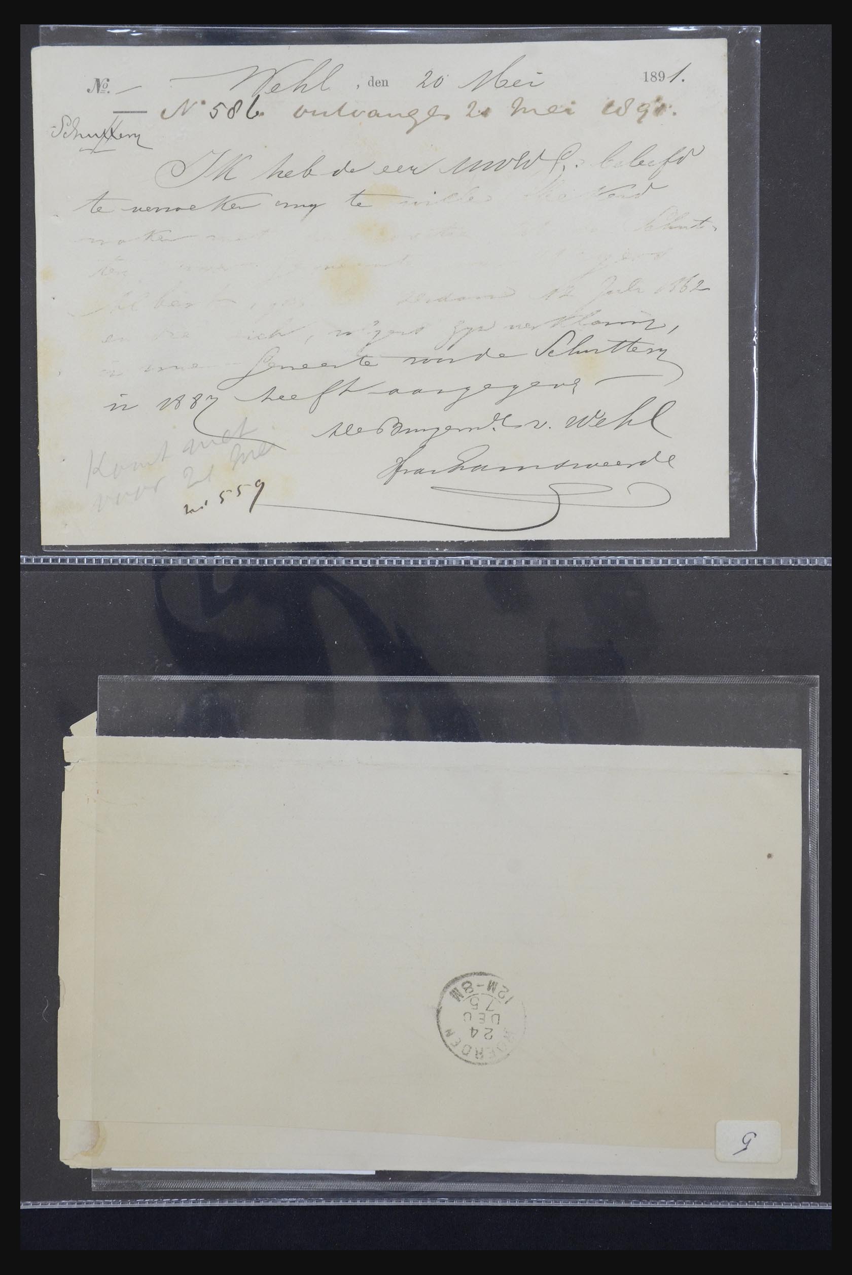 21718 002 - 21718 Briefkaarten met gotische langstempels.