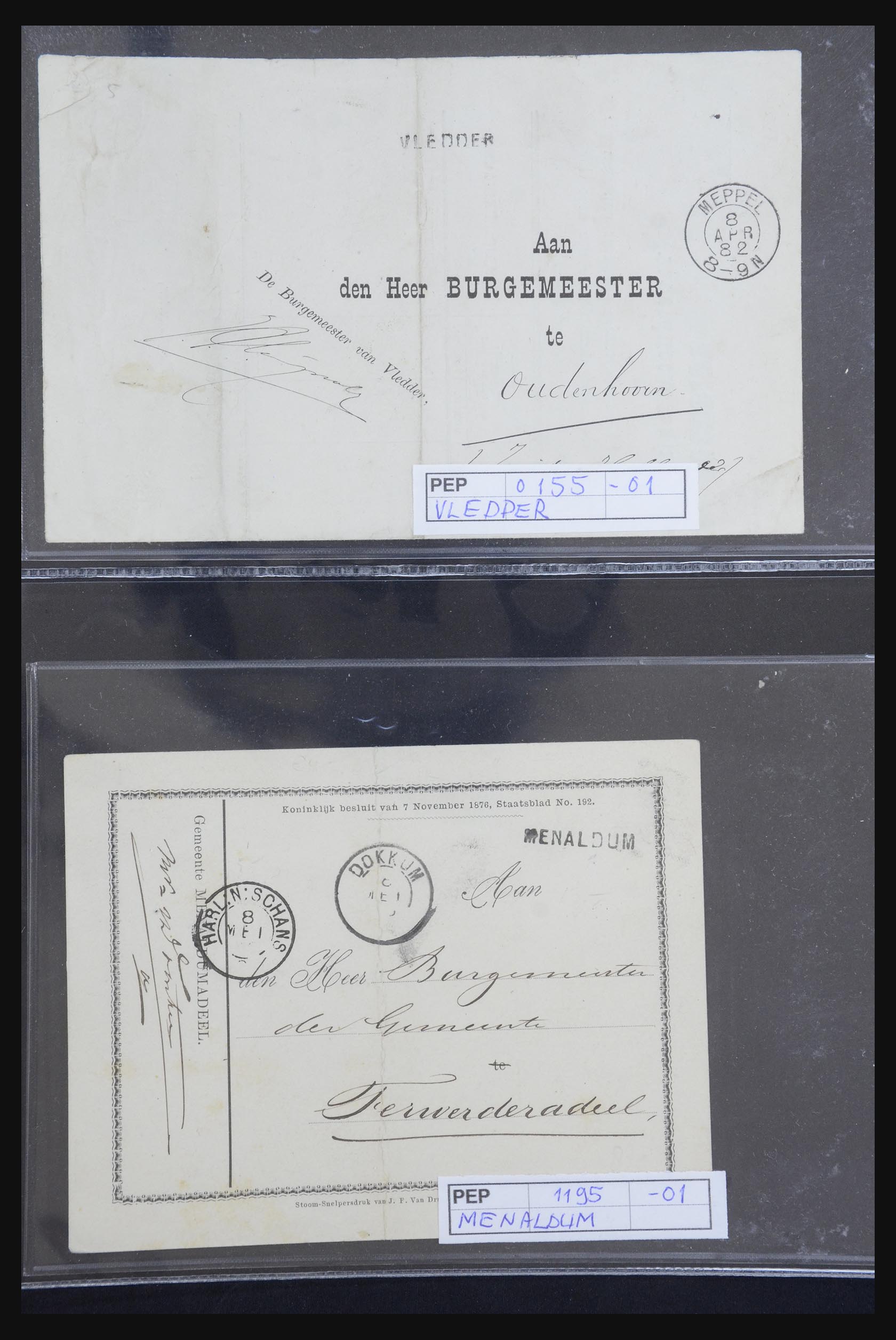 21718 003 - 21718 Briefkaarten met gotische langstempels.