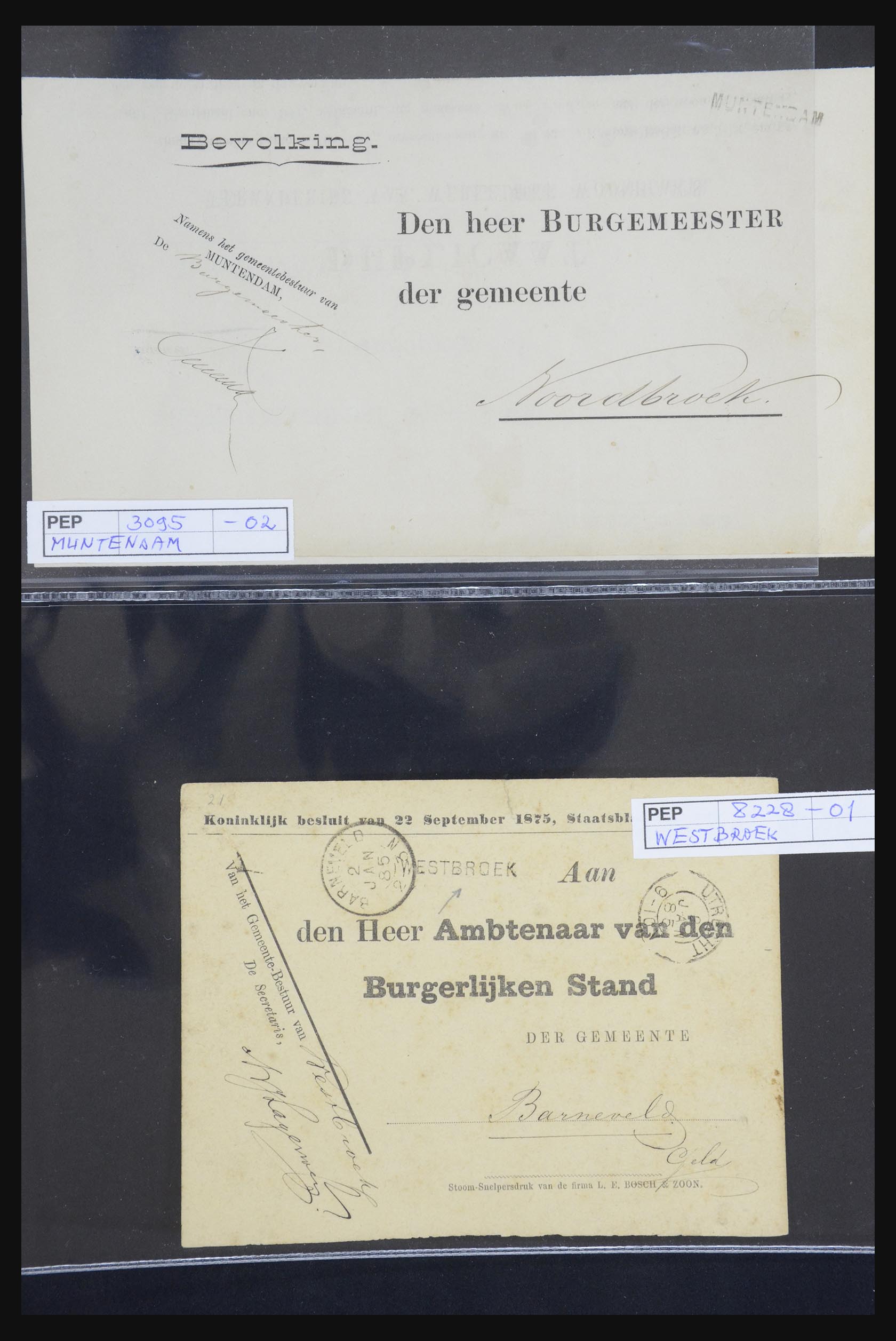 21718 011 - 21718 Briefkaarten met gotische langstempels.