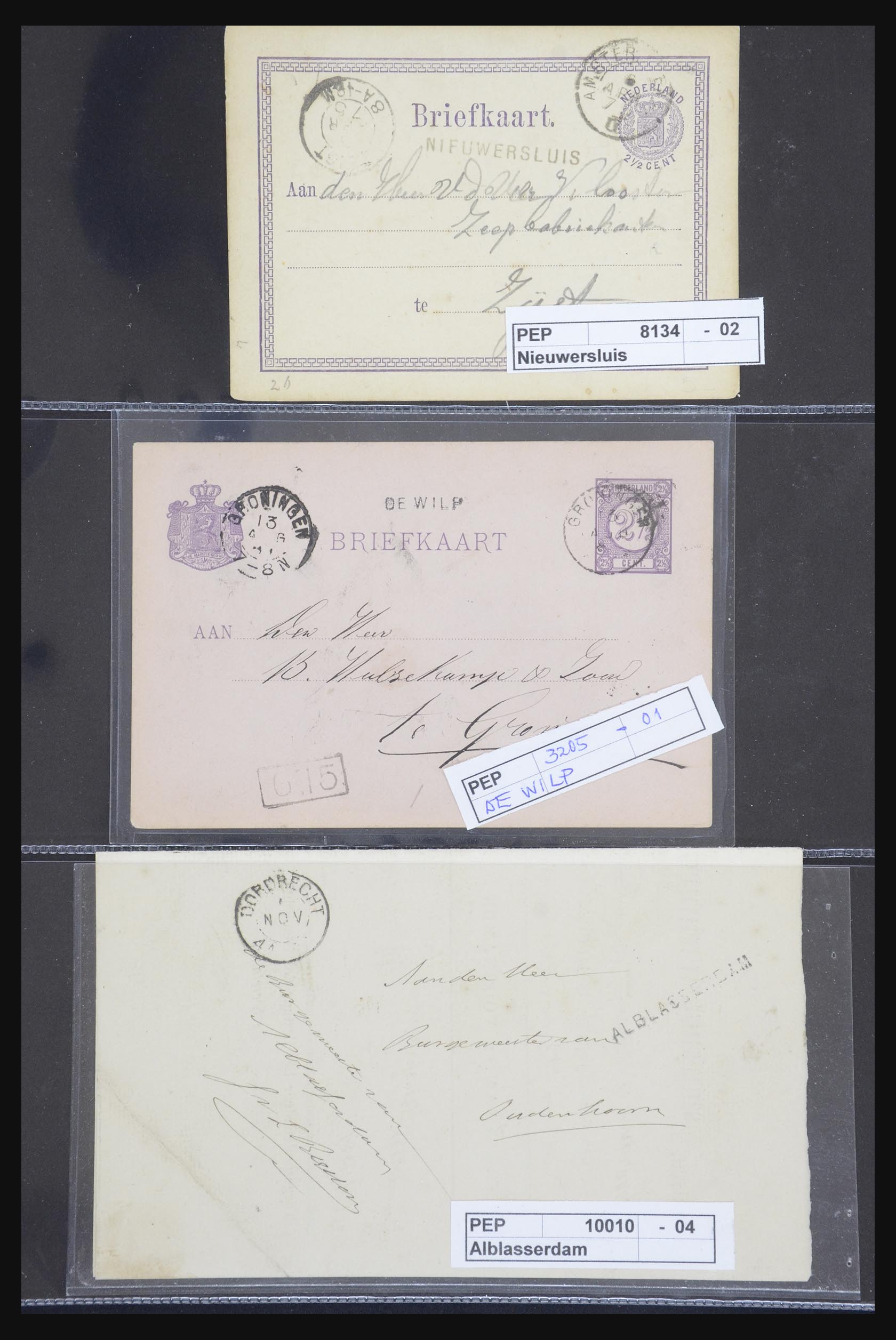 21718 019 - 21718 Briefkaarten met gotische langstempels.