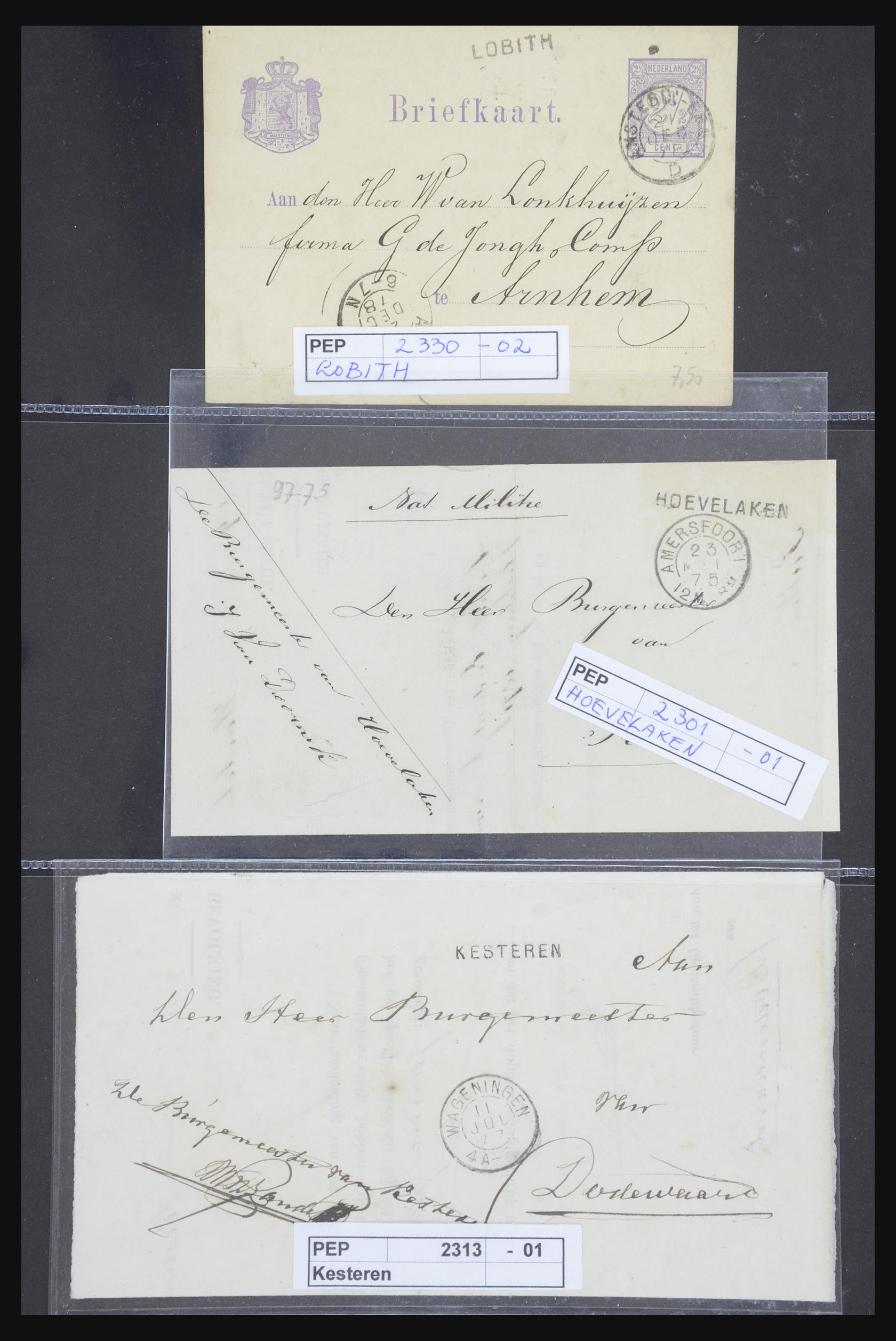 21718 025 - 21718 Briefkaarten met gotische langstempels.