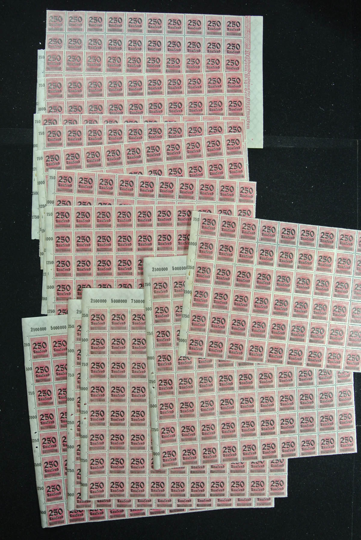 25067 003 - 25067 Infla stamps German Reich.