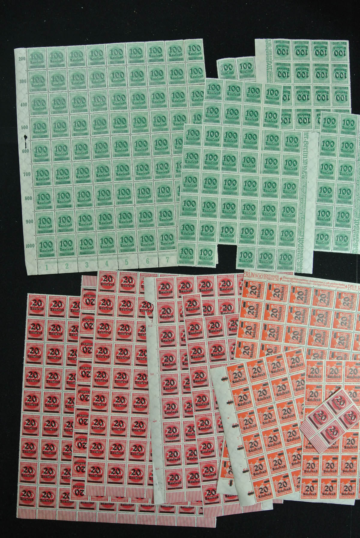 25067 005 - 25067 Infla stamps German Reich.
