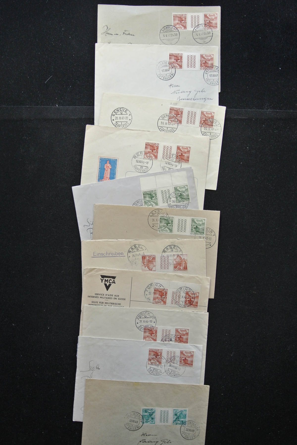 25248 004 - 25248 Switzerland 1938-1990 covers.
