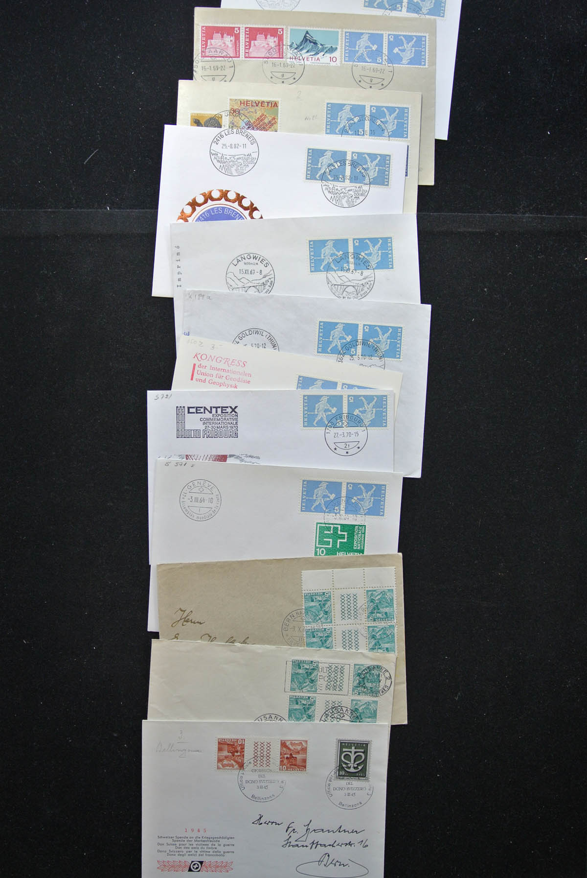 25248 005 - 25248 Switzerland 1938-1990 covers.