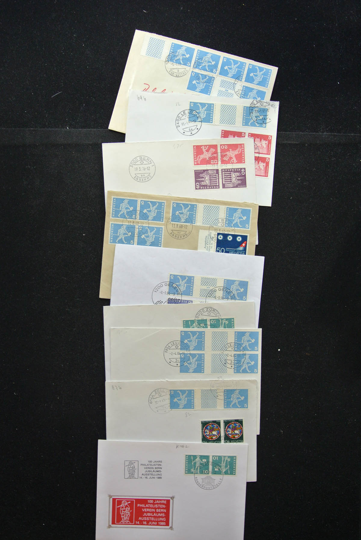 25248 018 - 25248 Switzerland 1938-1990 covers.