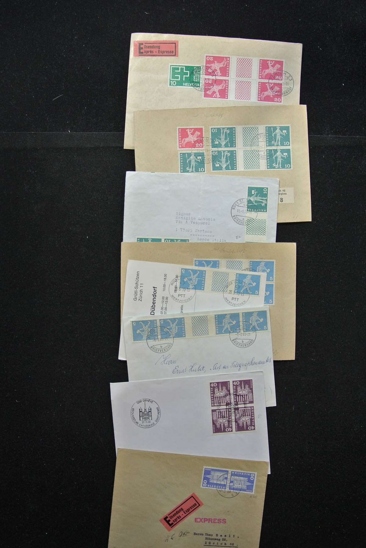 25248 026 - 25248 Switzerland 1938-1990 covers.