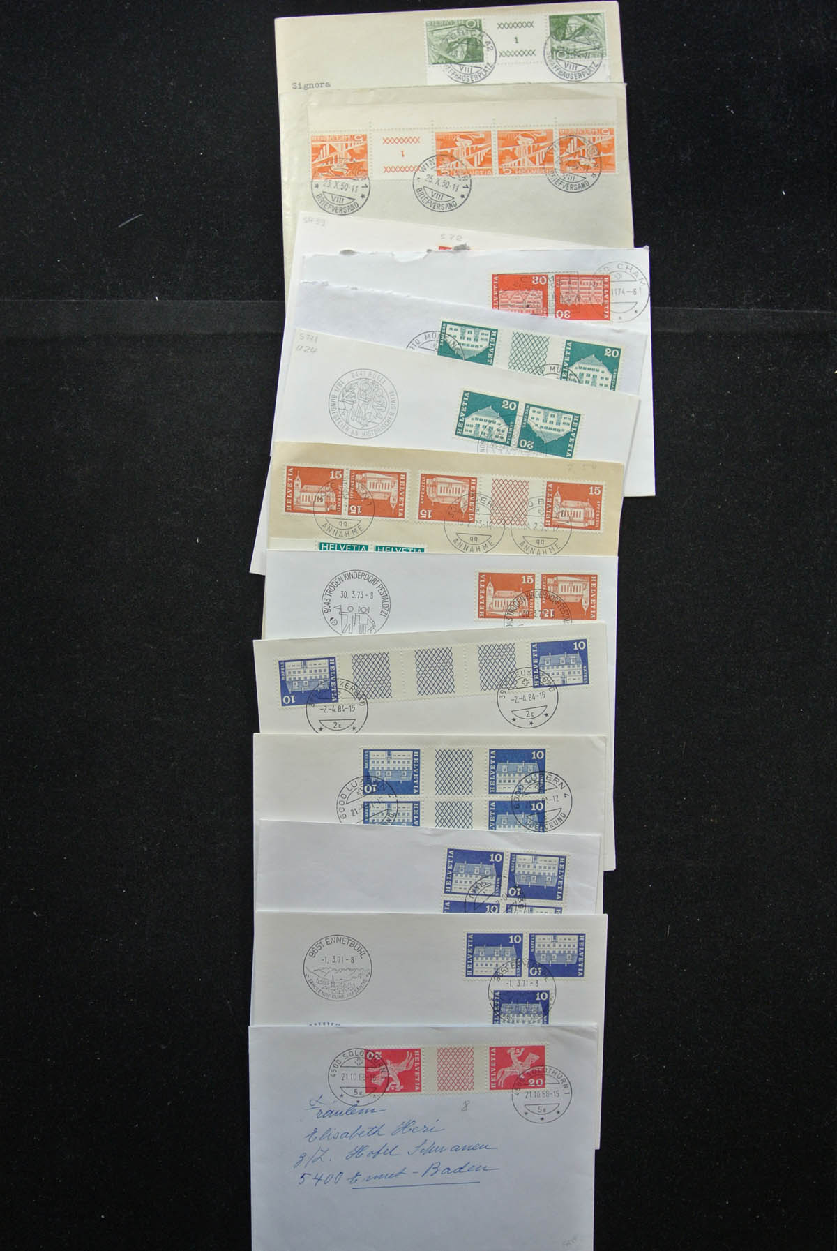 25248 027 - 25248 Zwitserland 1938-1990 brieven.