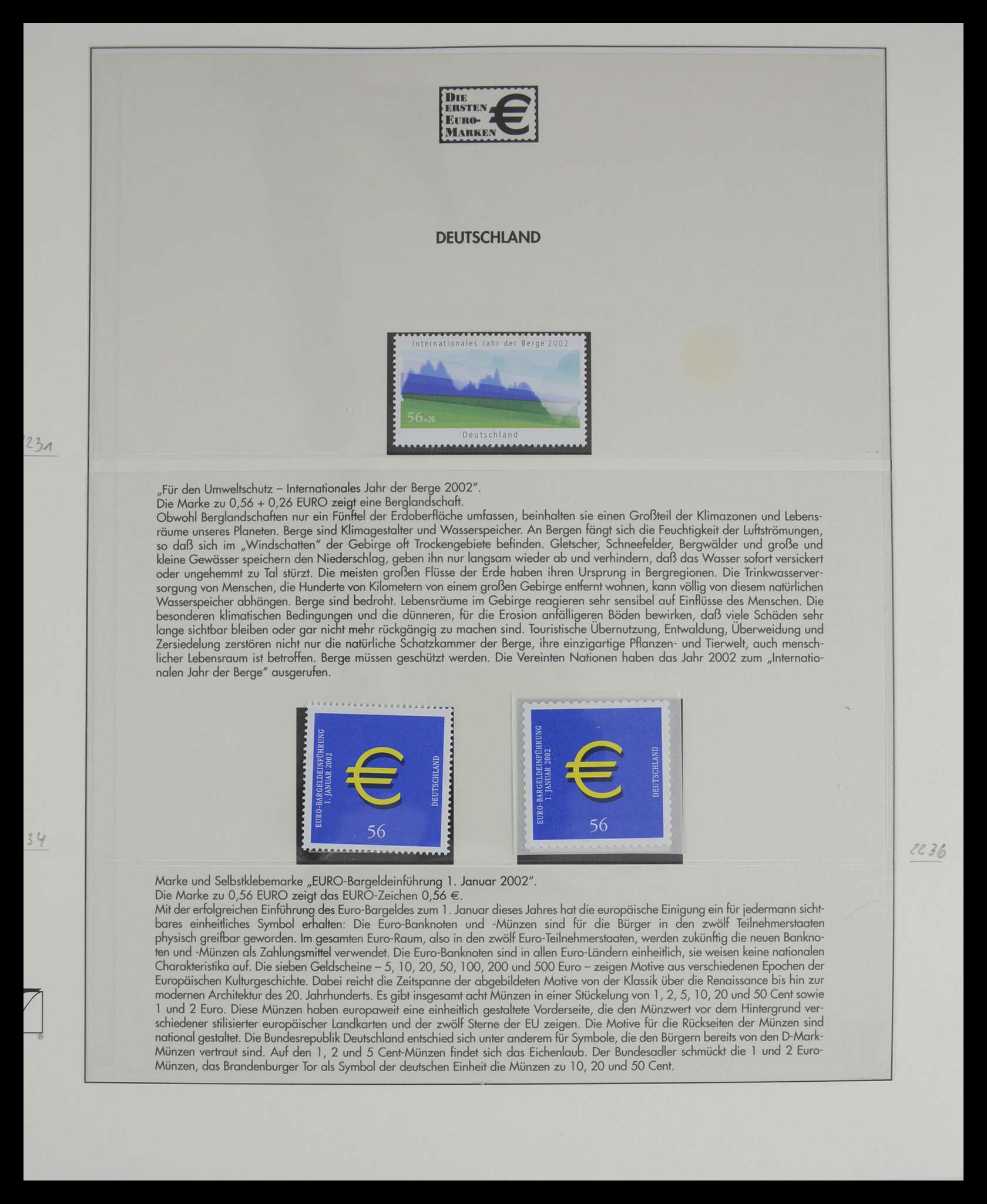 27360 002 - 27360 The first Euro stamps.