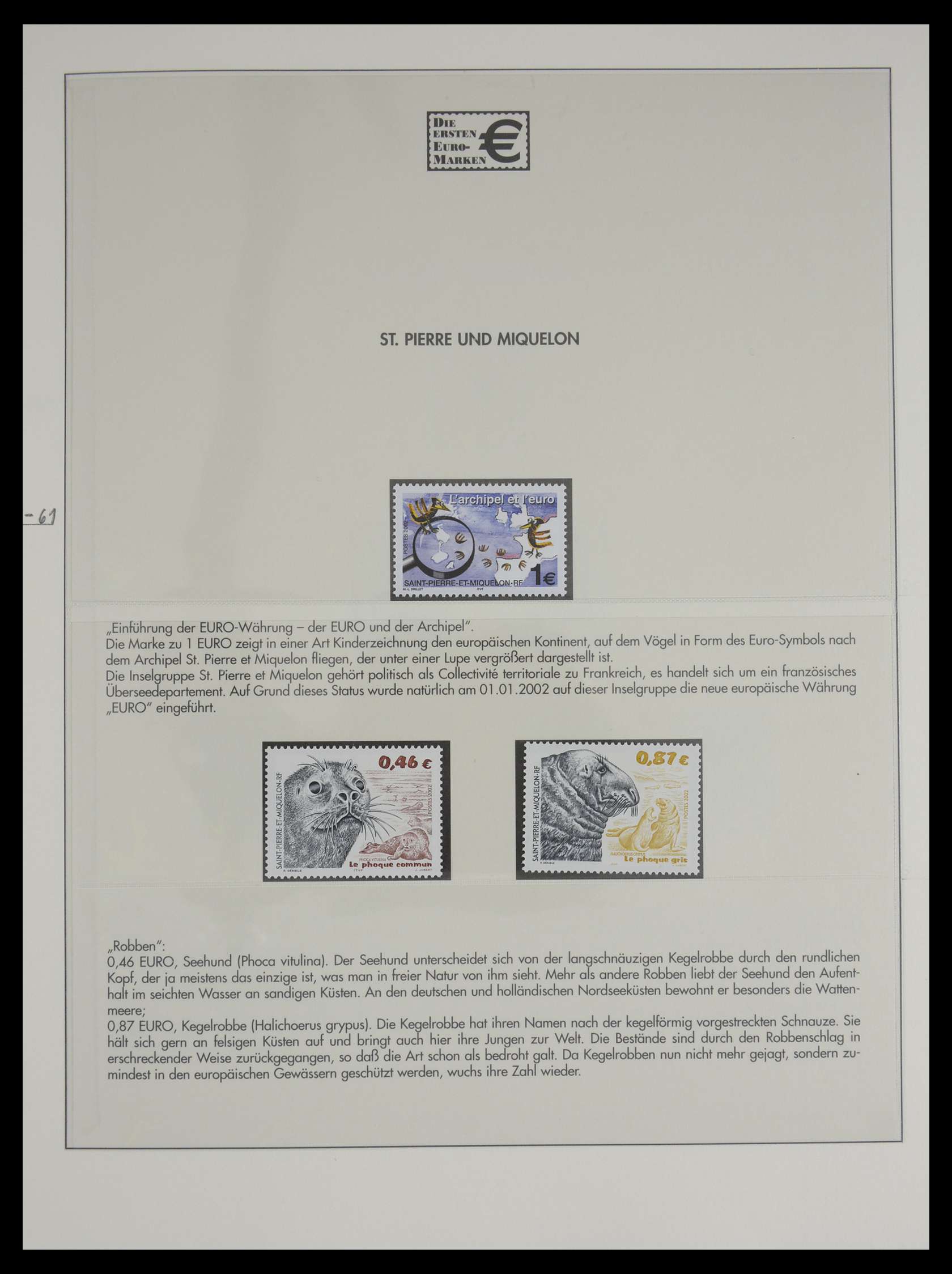 27360 053 - 27360 The first Euro stamps.