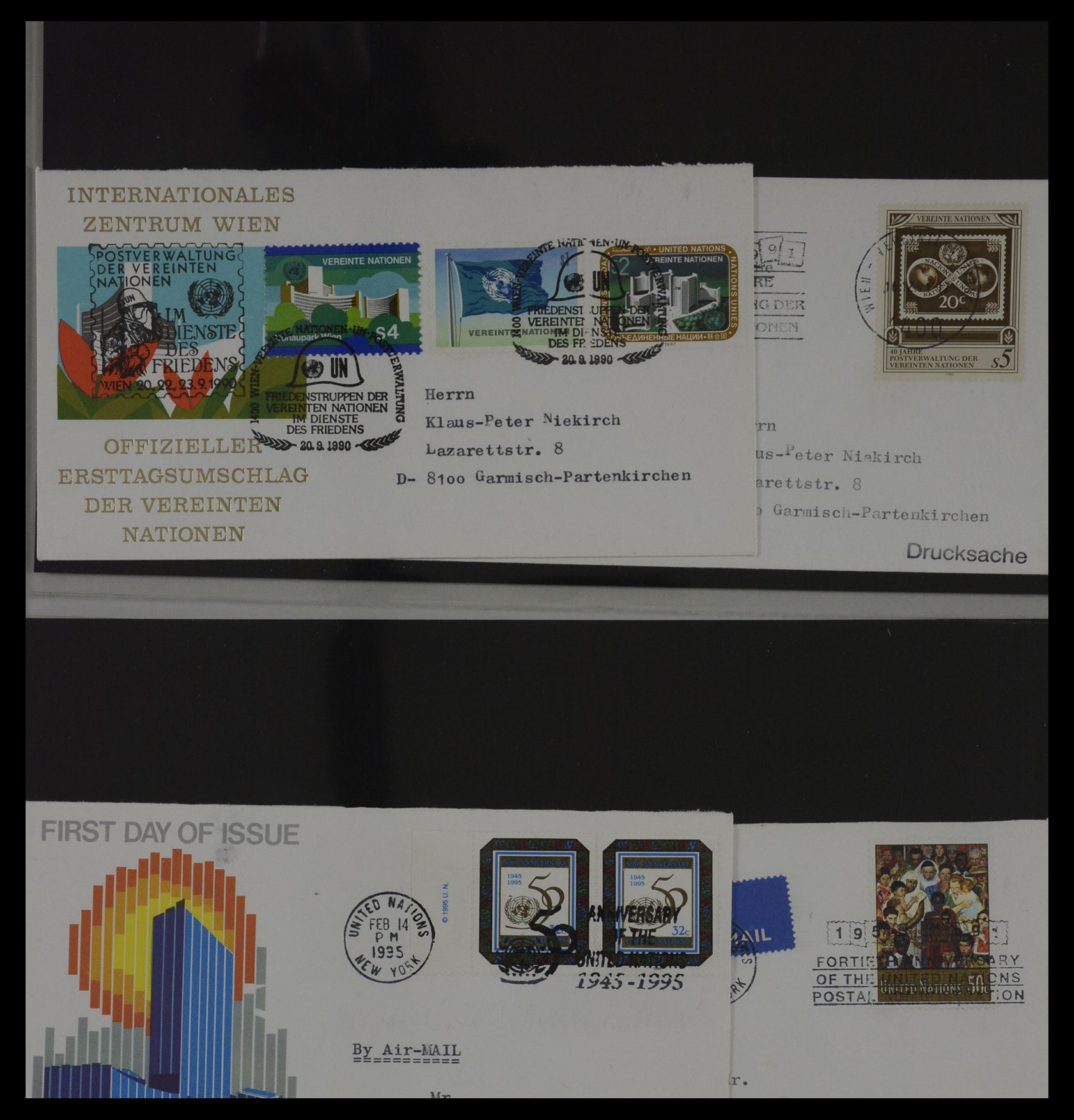 27382 002 - 27382 United Nations 1957-2003 FDC's.