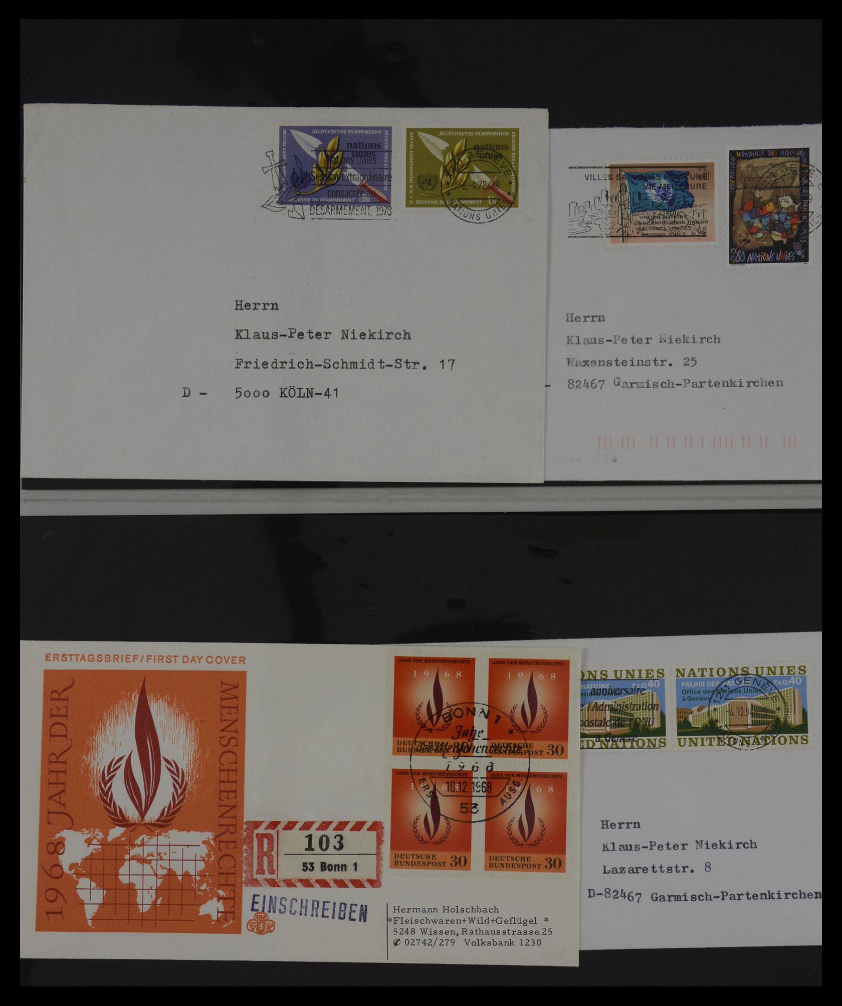 27382 003 - 27382 Verenigde Naties 1957-2003 FDC's.