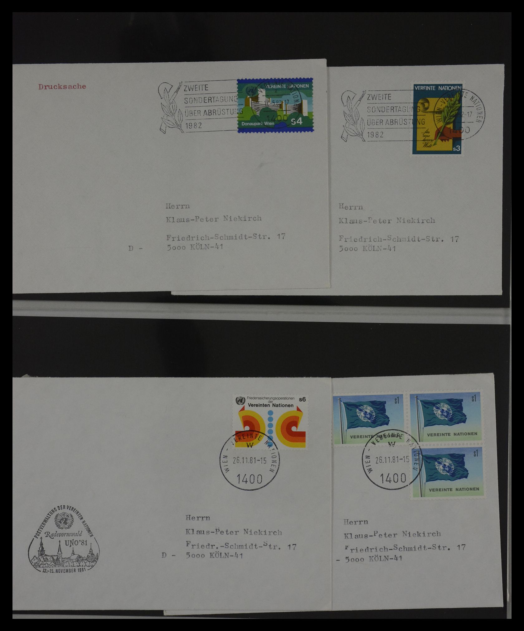 27382 004 - 27382 Verenigde Naties 1957-2003 FDC's.