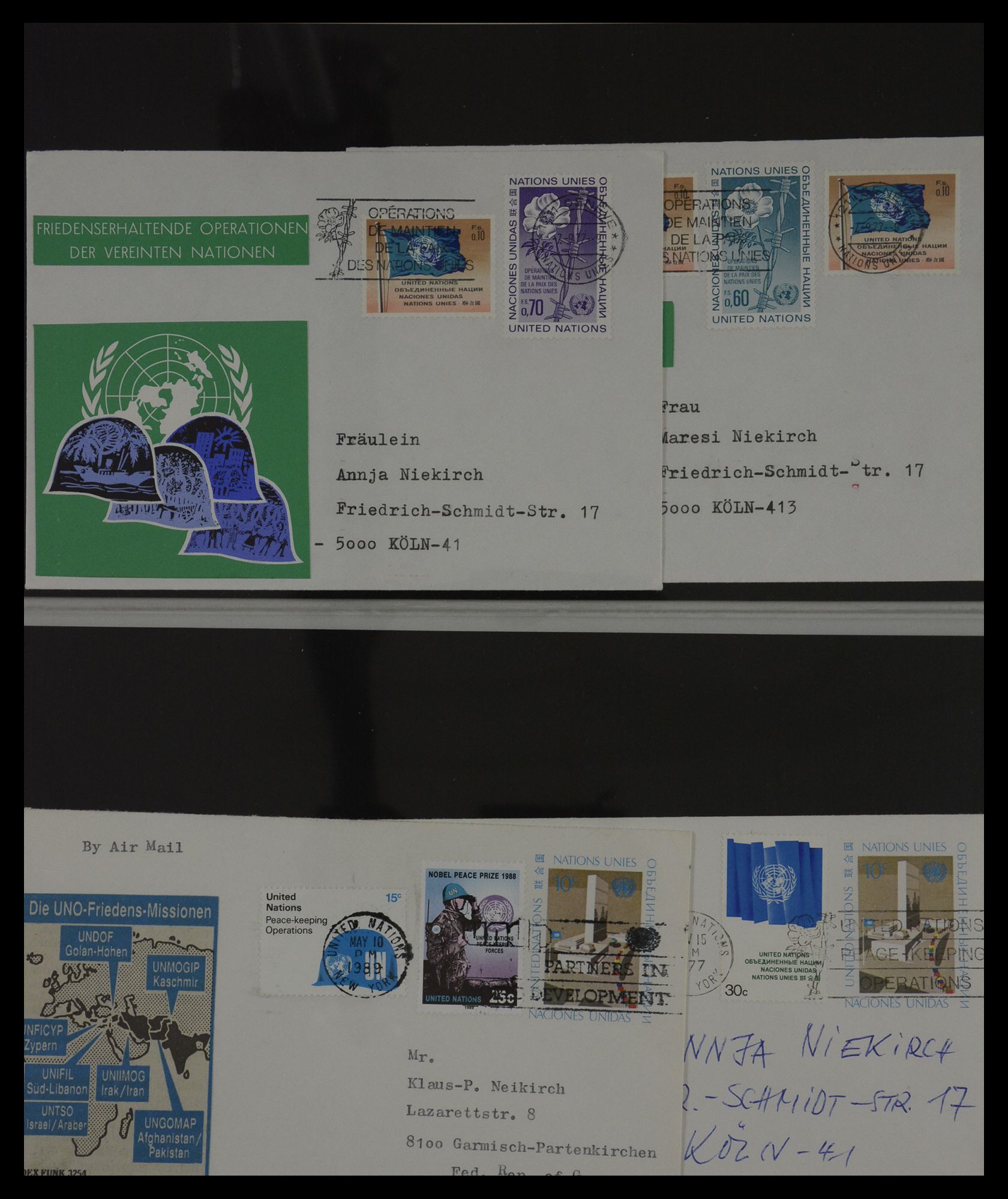 27382 018 - 27382 Verenigde Naties 1957-2003 FDC's.