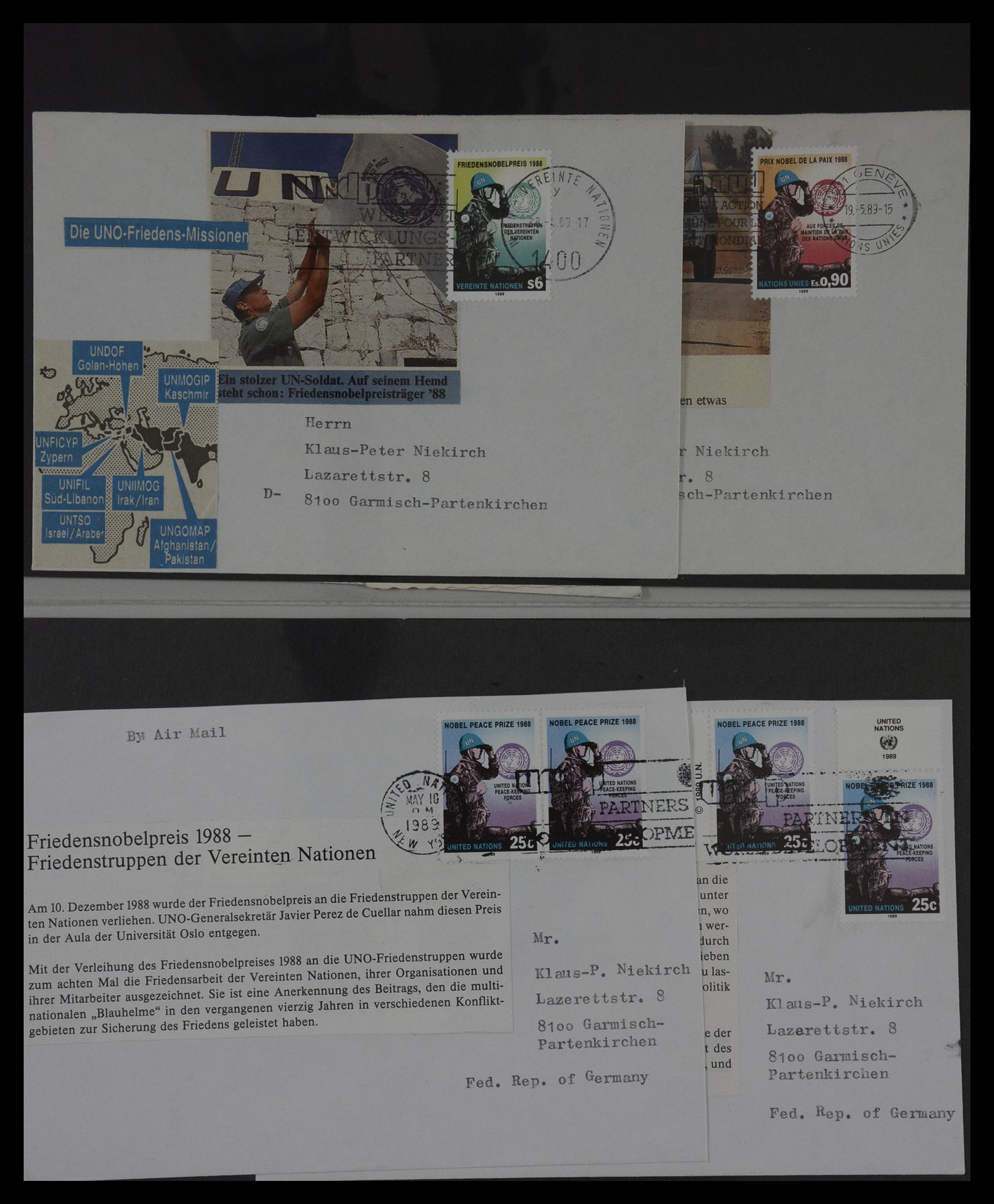 27382 019 - 27382 United Nations 1957-2003 FDC's.