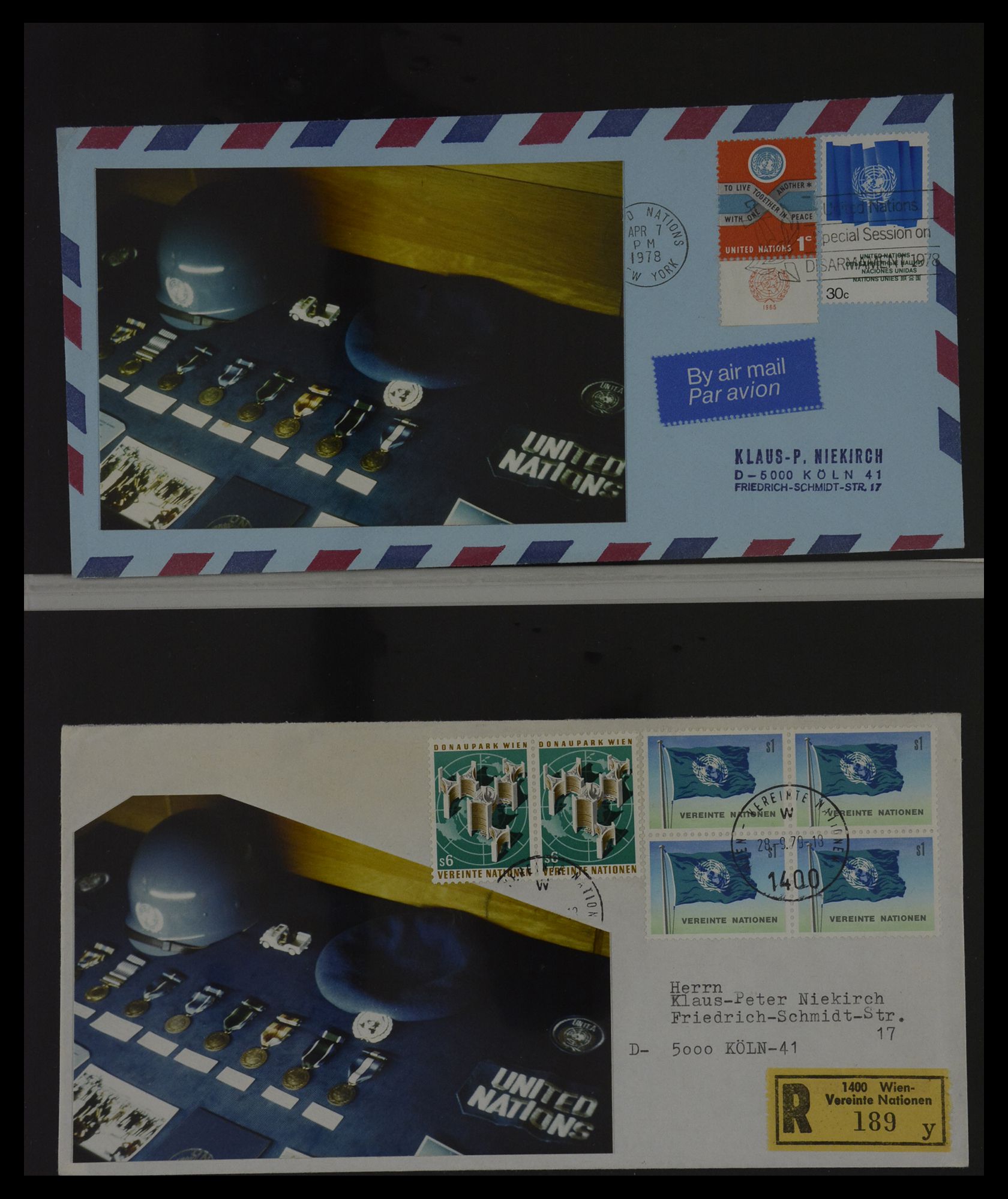 27382 027 - 27382 Verenigde Naties 1957-2003 FDC's.