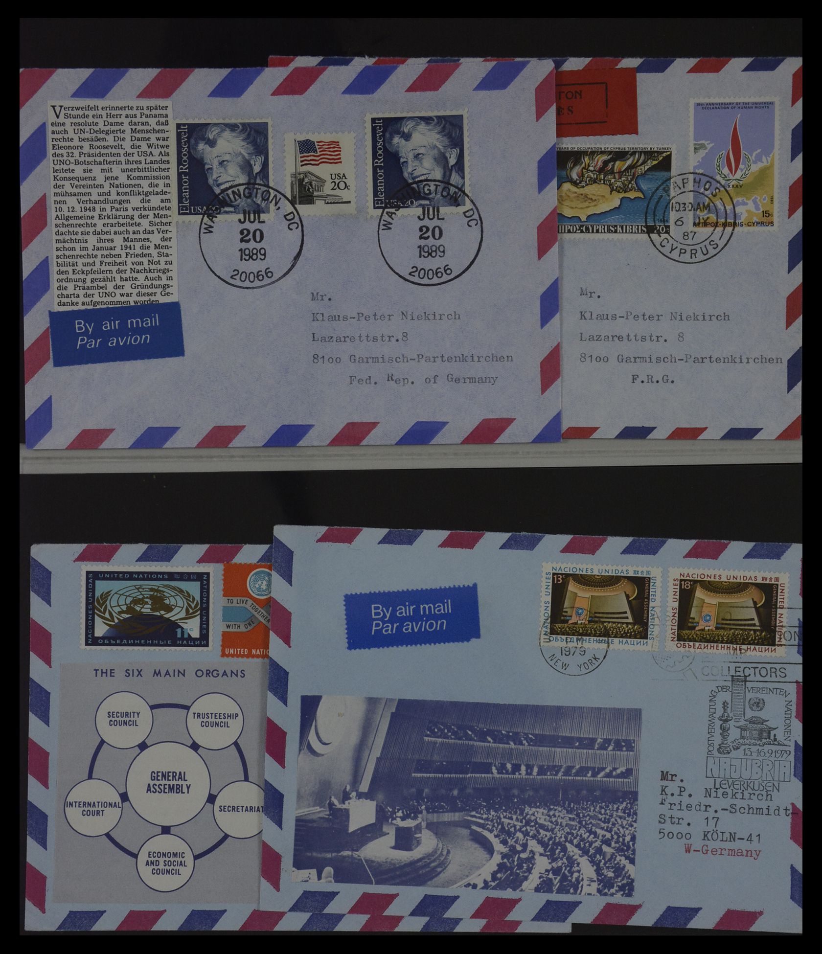 27382 031 - 27382 Verenigde Naties 1957-2003 FDC's.