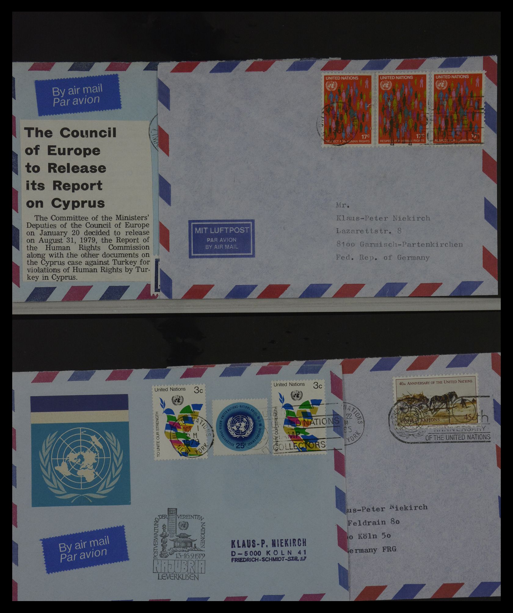 27382 035 - 27382 United Nations 1957-2003 FDC's.