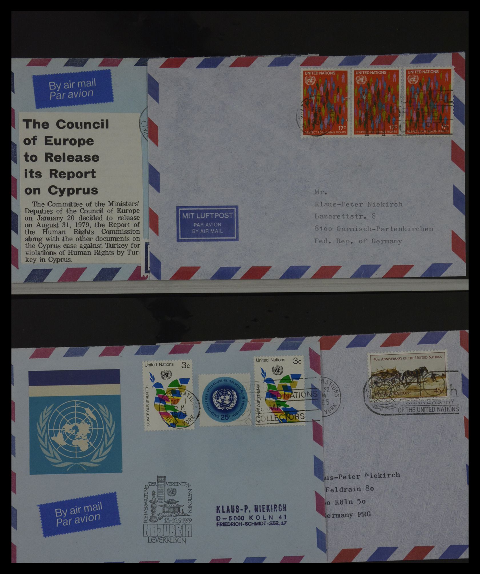 27382 035 - 27382 Verenigde Naties 1957-2003 FDC's.