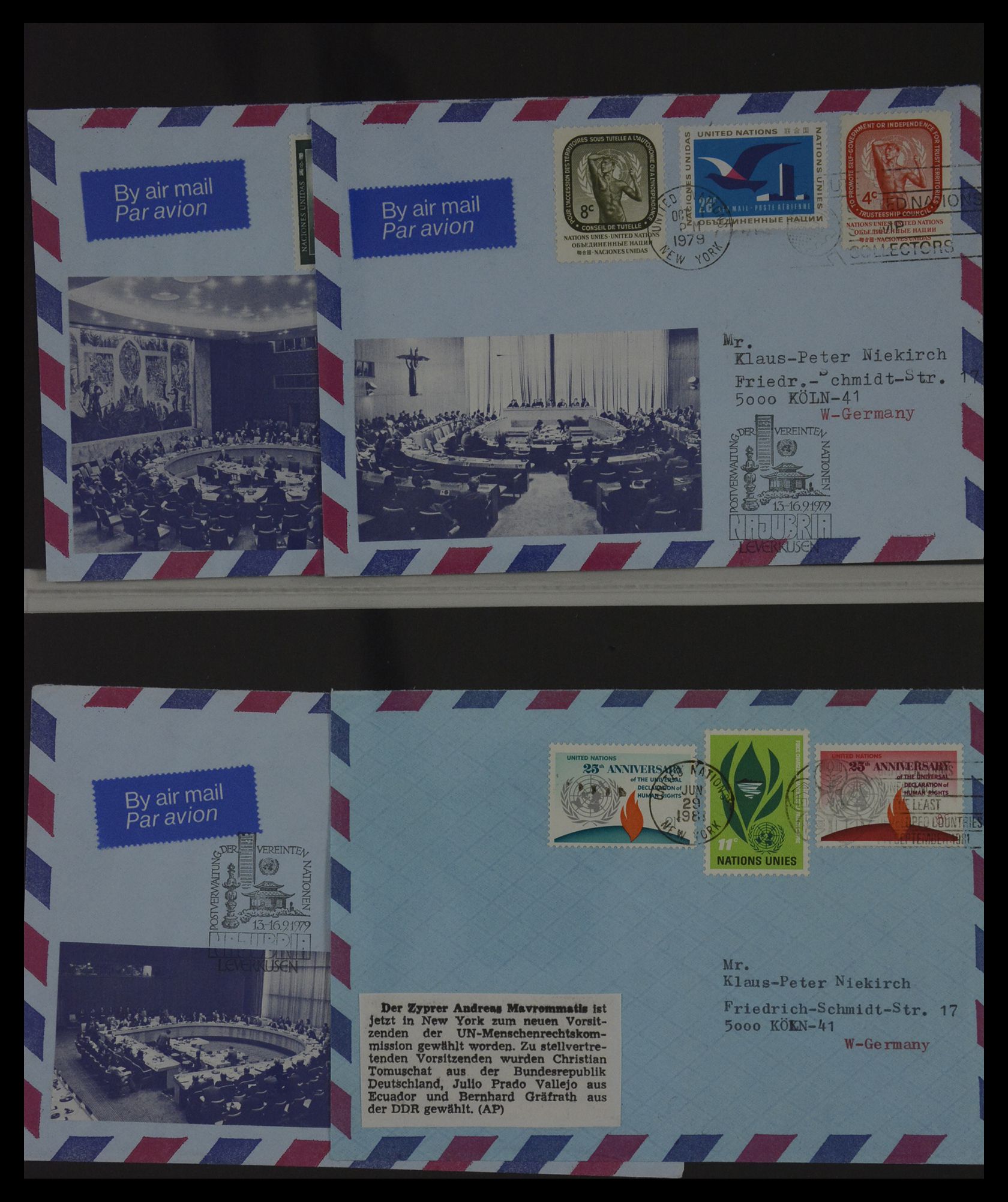 27382 037 - 27382 Verenigde Naties 1957-2003 FDC's.