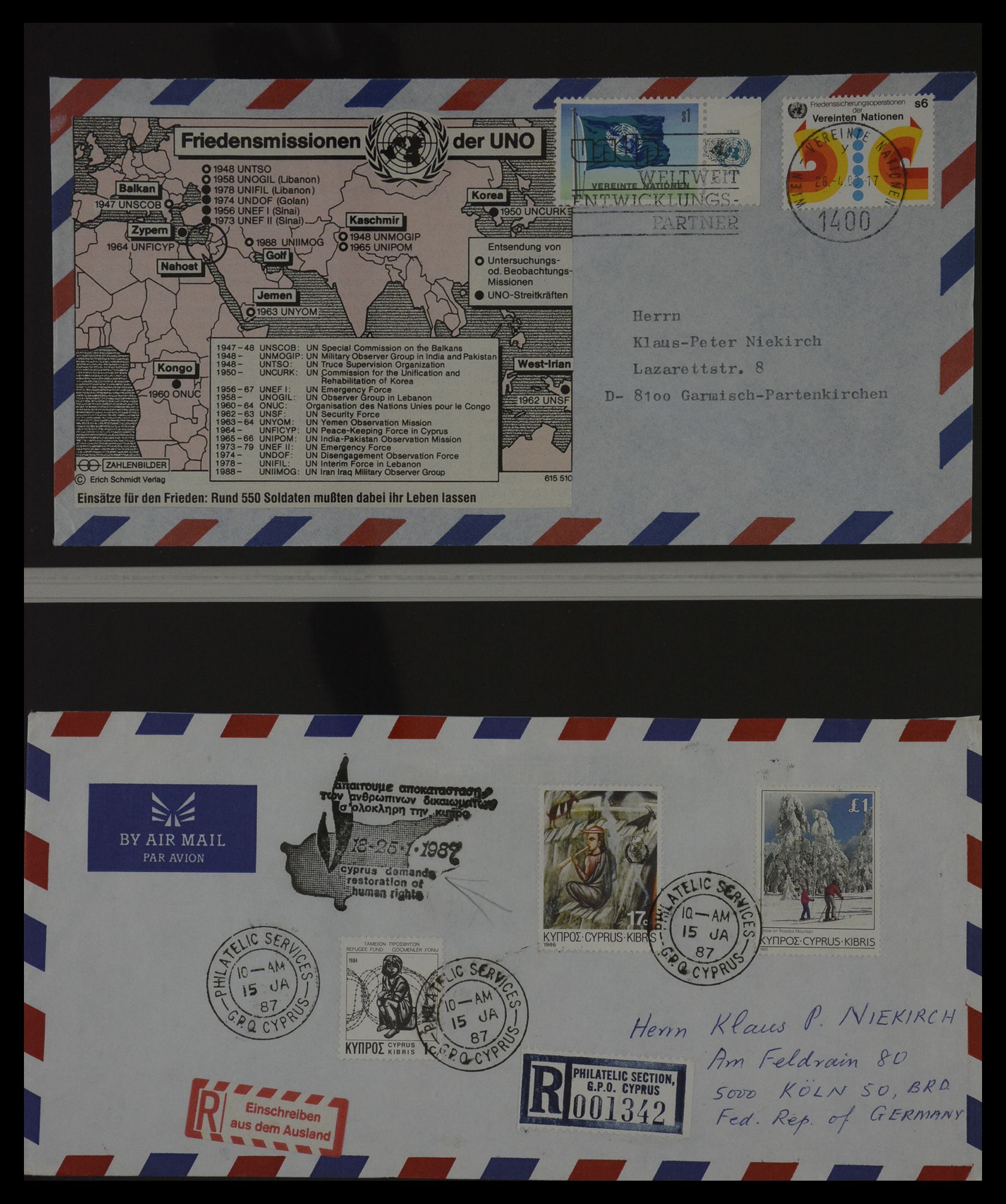 27382 042 - 27382 United Nations 1957-2003 FDC's.