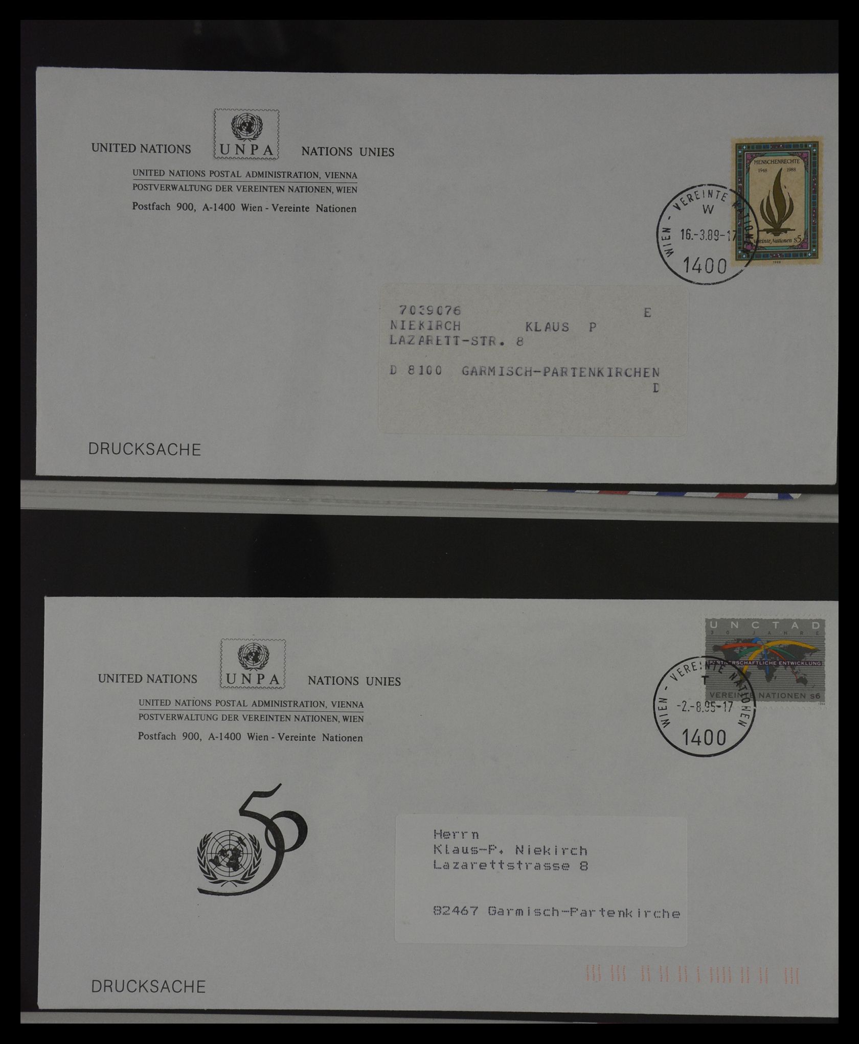 27382 044 - 27382 United Nations 1957-2003 FDC's.